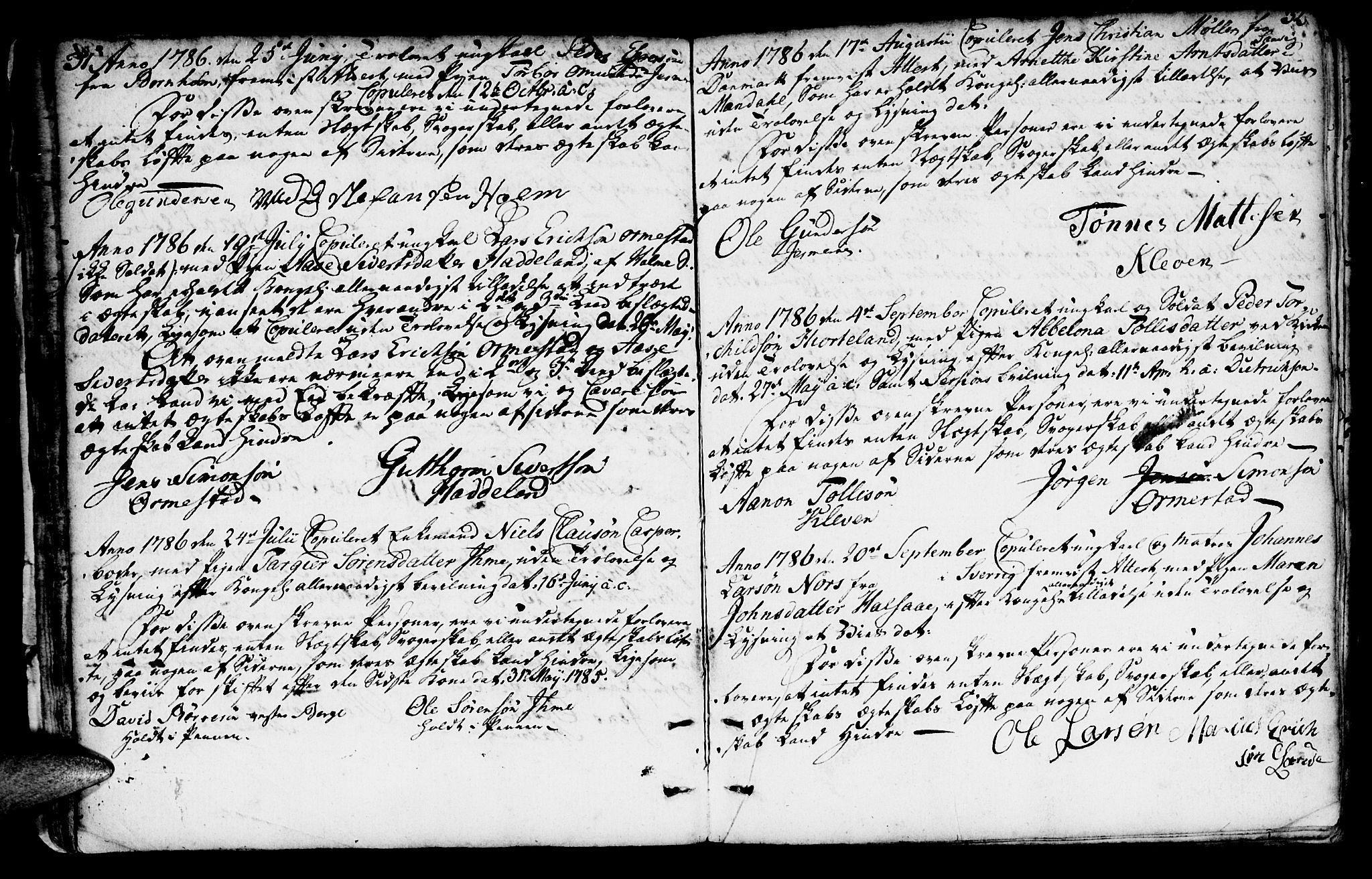 Mandal sokneprestkontor, AV/SAK-1111-0030/F/Fa/Faa/L0007: Parish register (official) no. A 7, 1783-1818, p. 31-32