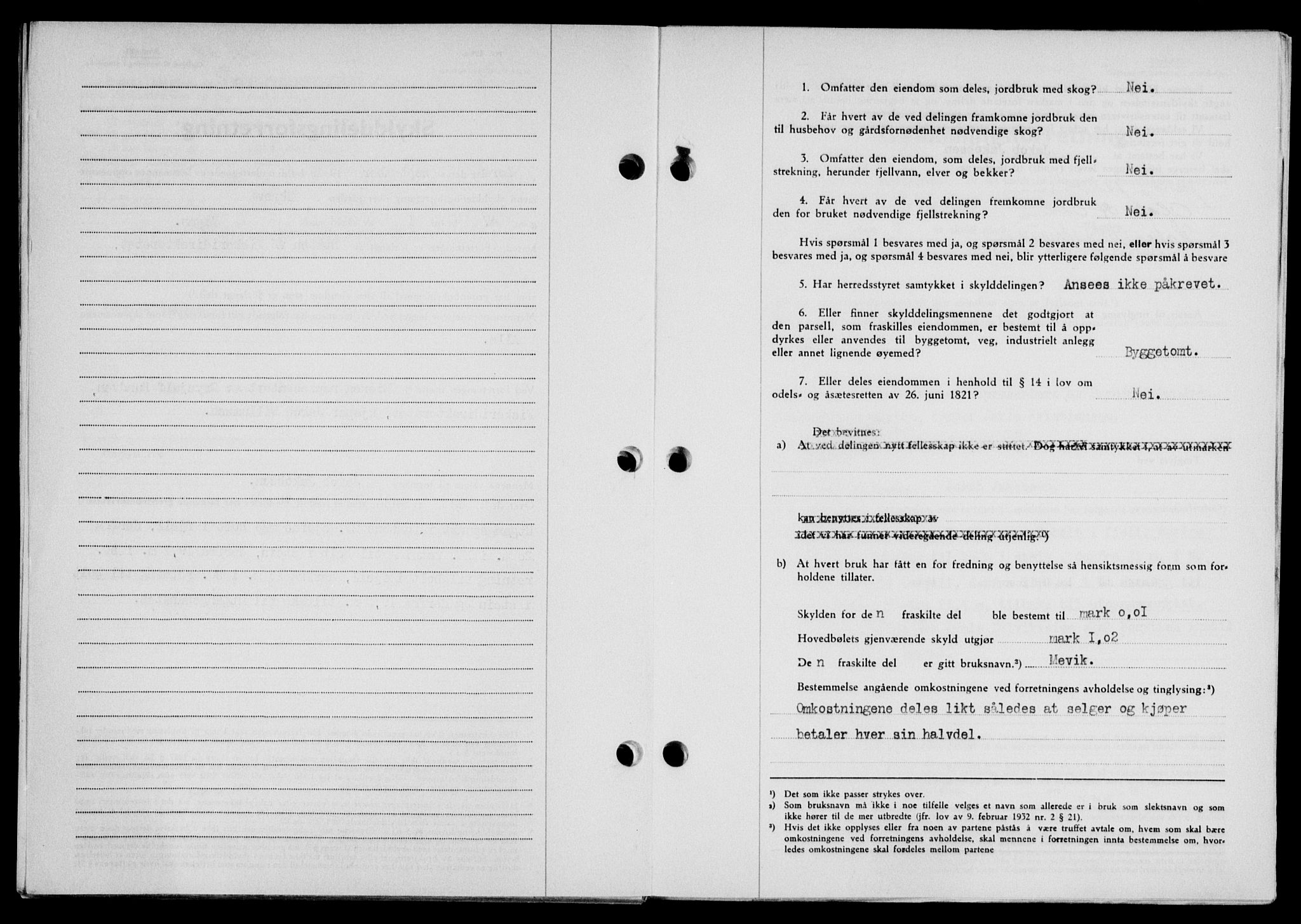 Lofoten sorenskriveri, SAT/A-0017/1/2/2C/L0021a: Mortgage book no. 21a, 1949-1949, Diary no: : 2312/1949