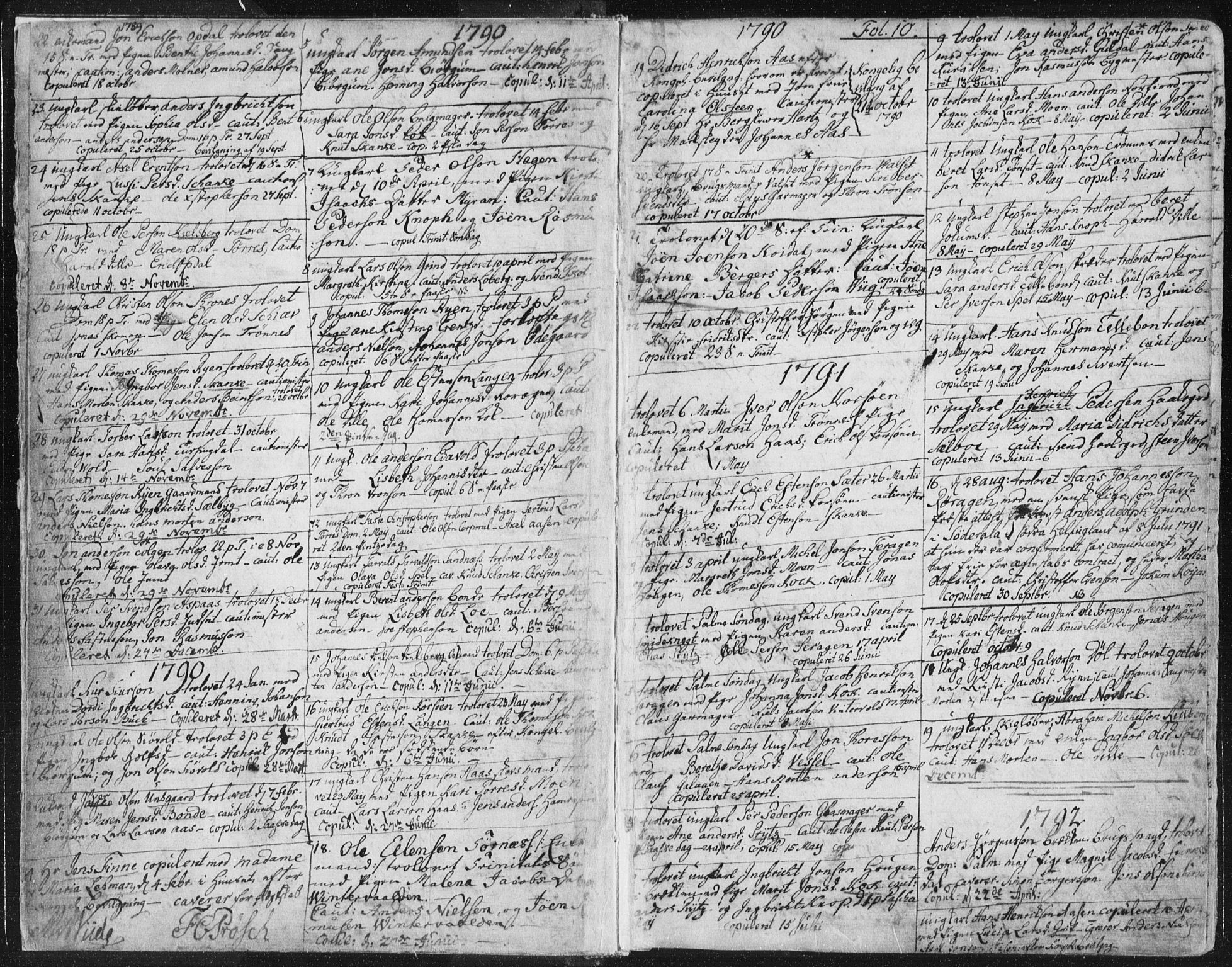 Ministerialprotokoller, klokkerbøker og fødselsregistre - Sør-Trøndelag, SAT/A-1456/681/L0926: Parish register (official) no. 681A04, 1767-1797, p. 10