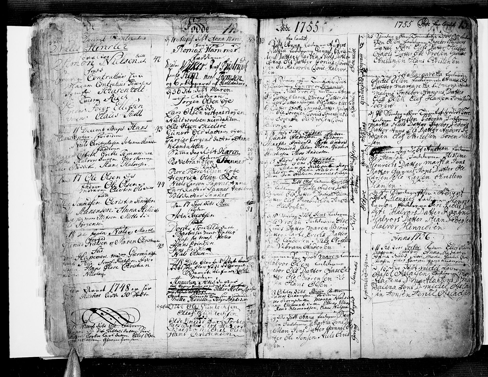 Risør sokneprestkontor, SAK/1111-0035/F/Fb/L0002: Parish register (copy) no. B 2, 1747-1812, p. 13
