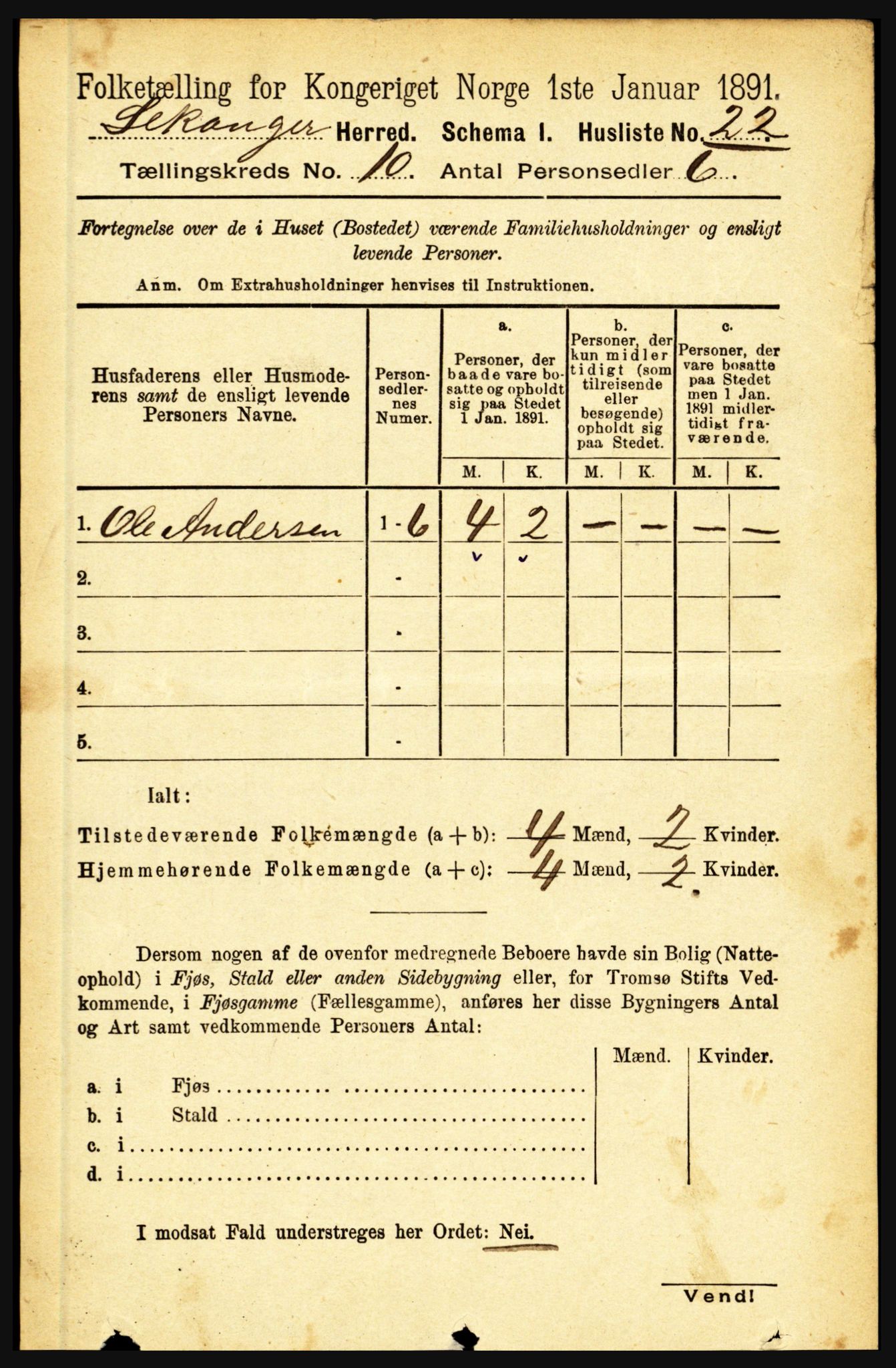 RA, 1891 census for 1419 Leikanger, 1891, p. 1810