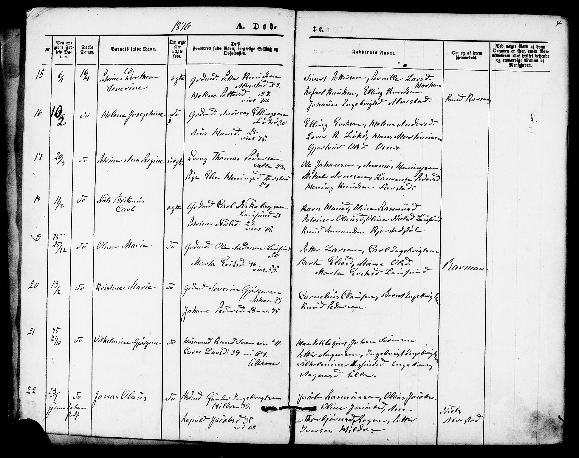 Ministerialprotokoller, klokkerbøker og fødselsregistre - Møre og Romsdal, AV/SAT-A-1454/536/L0500: Parish register (official) no. 536A09, 1876-1889, p. 4