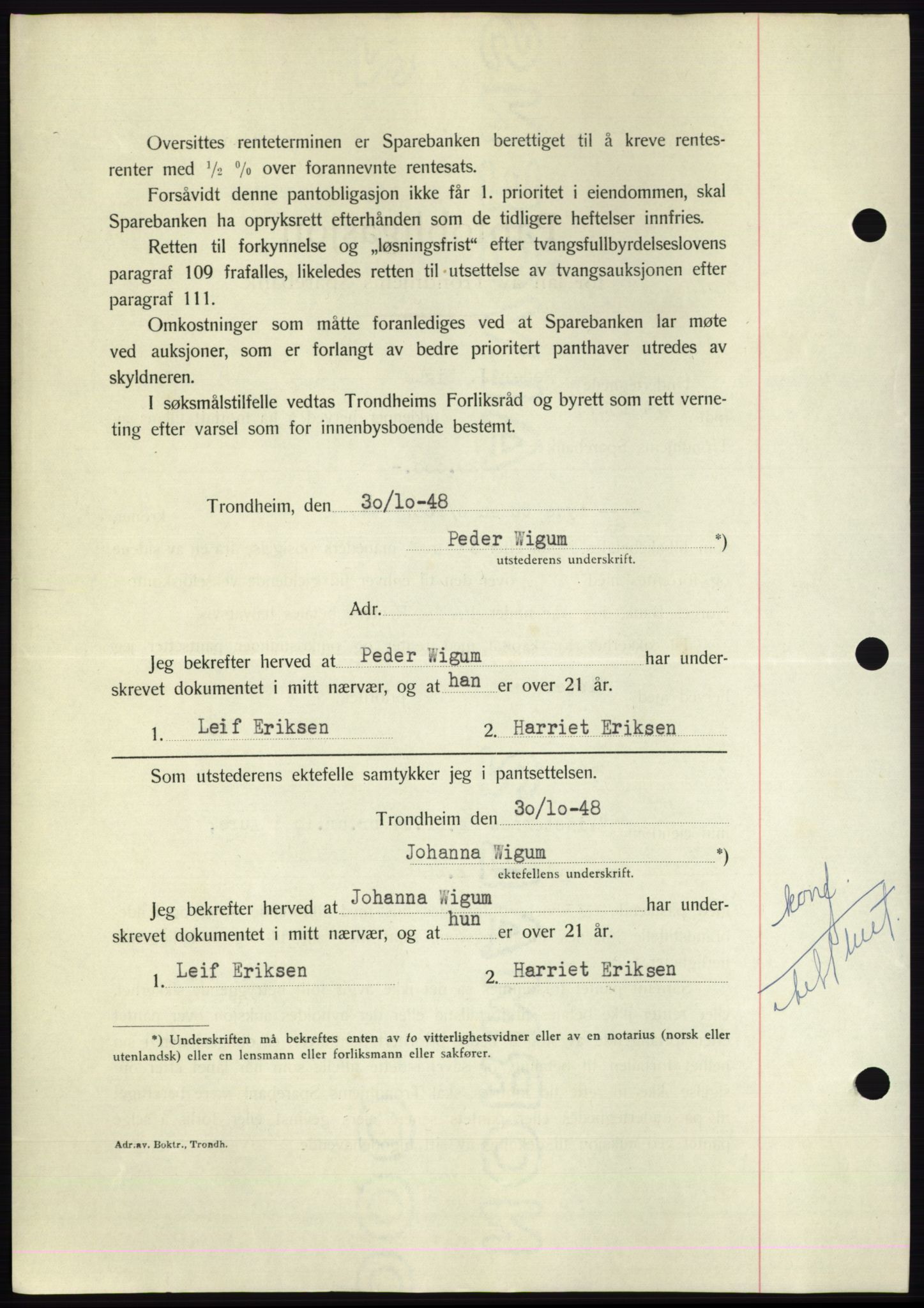 Nordmøre sorenskriveri, AV/SAT-A-4132/1/2/2Ca: Mortgage book no. B100, 1948-1949, Diary no: : 3248/1948