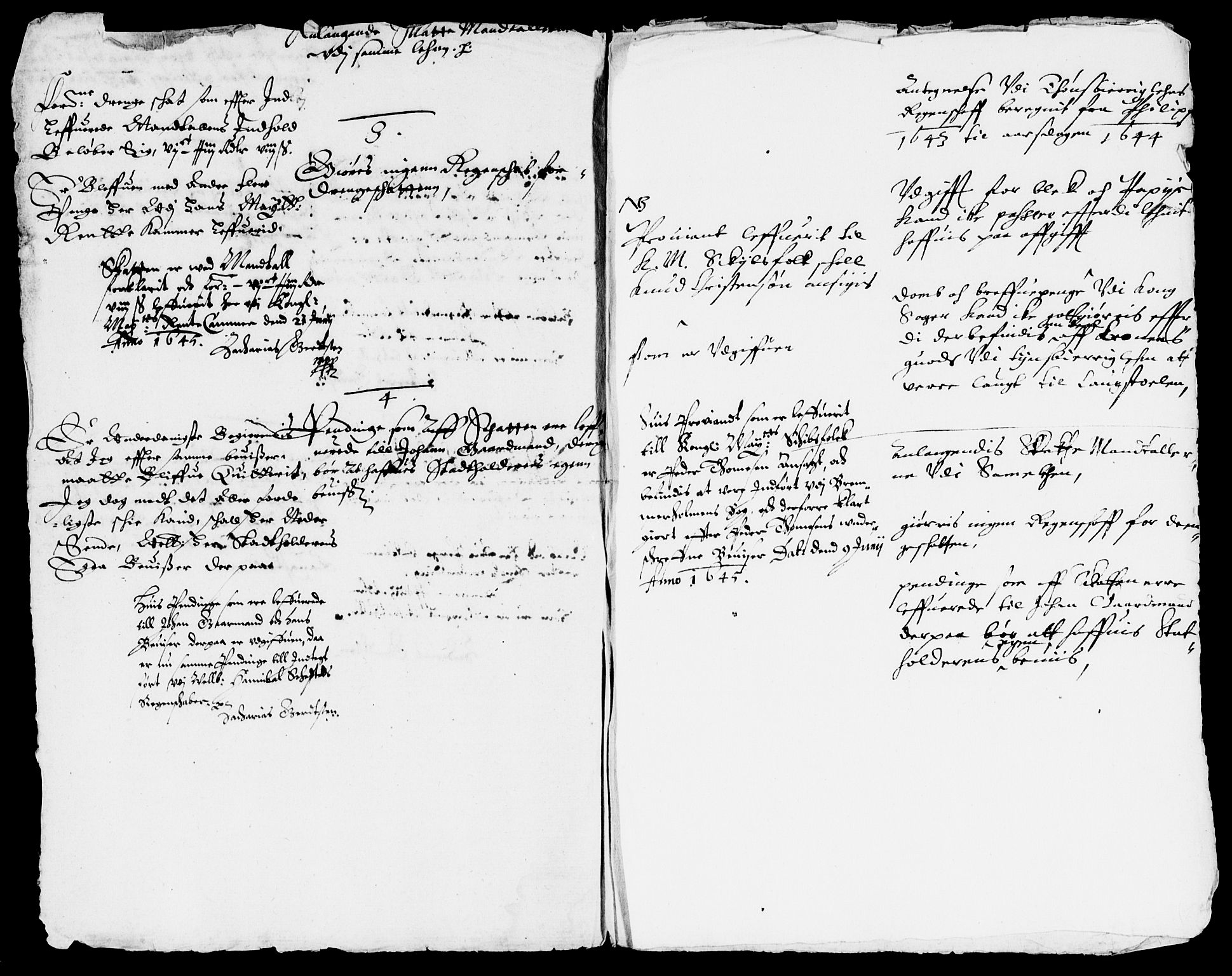 Rentekammeret inntil 1814, Reviderte regnskaper, Lensregnskaper, AV/RA-EA-5023/R/Rb/Rbo/L0025: Tønsberg len, 1643-1645