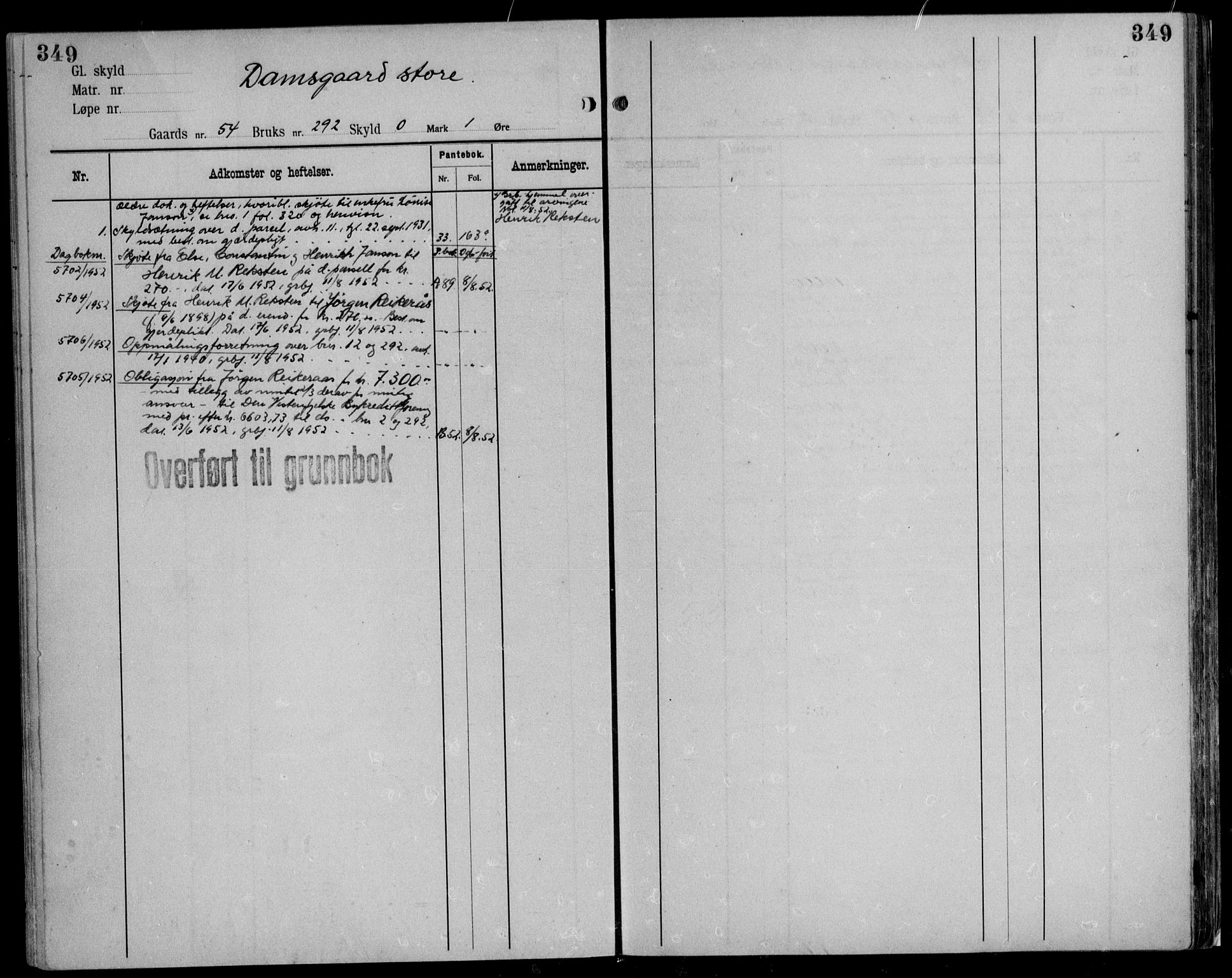 Midhordland sorenskriveri, AV/SAB-A-3001/1/G/Ga/Gab/L0116: Mortgage register no. II.A.b.116, p. 349