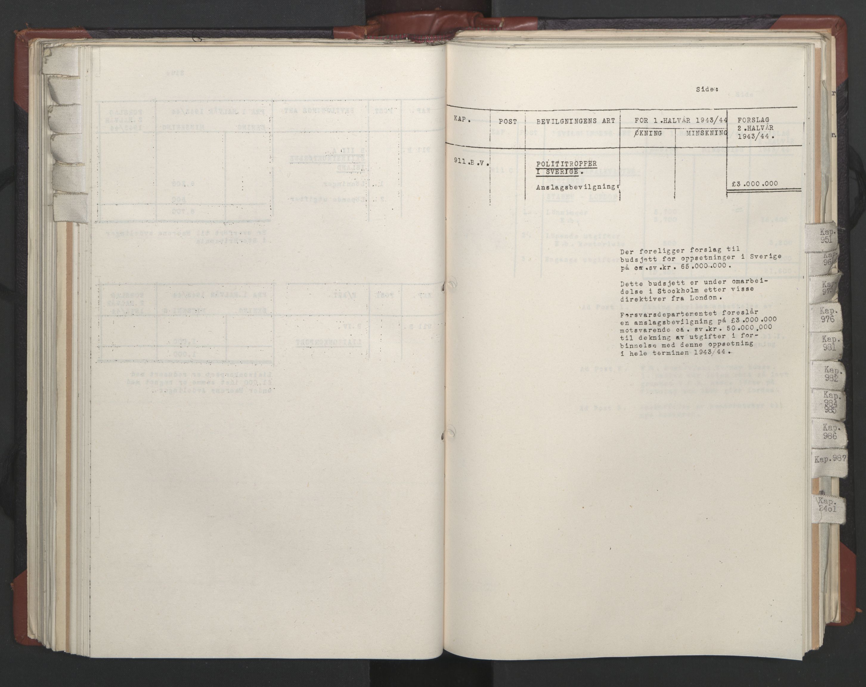 Statsrådssekretariatet, AV/RA-S-1001/A/Ac/L0124: Kgl. res. 14/1-30/6, 1944, p. 185