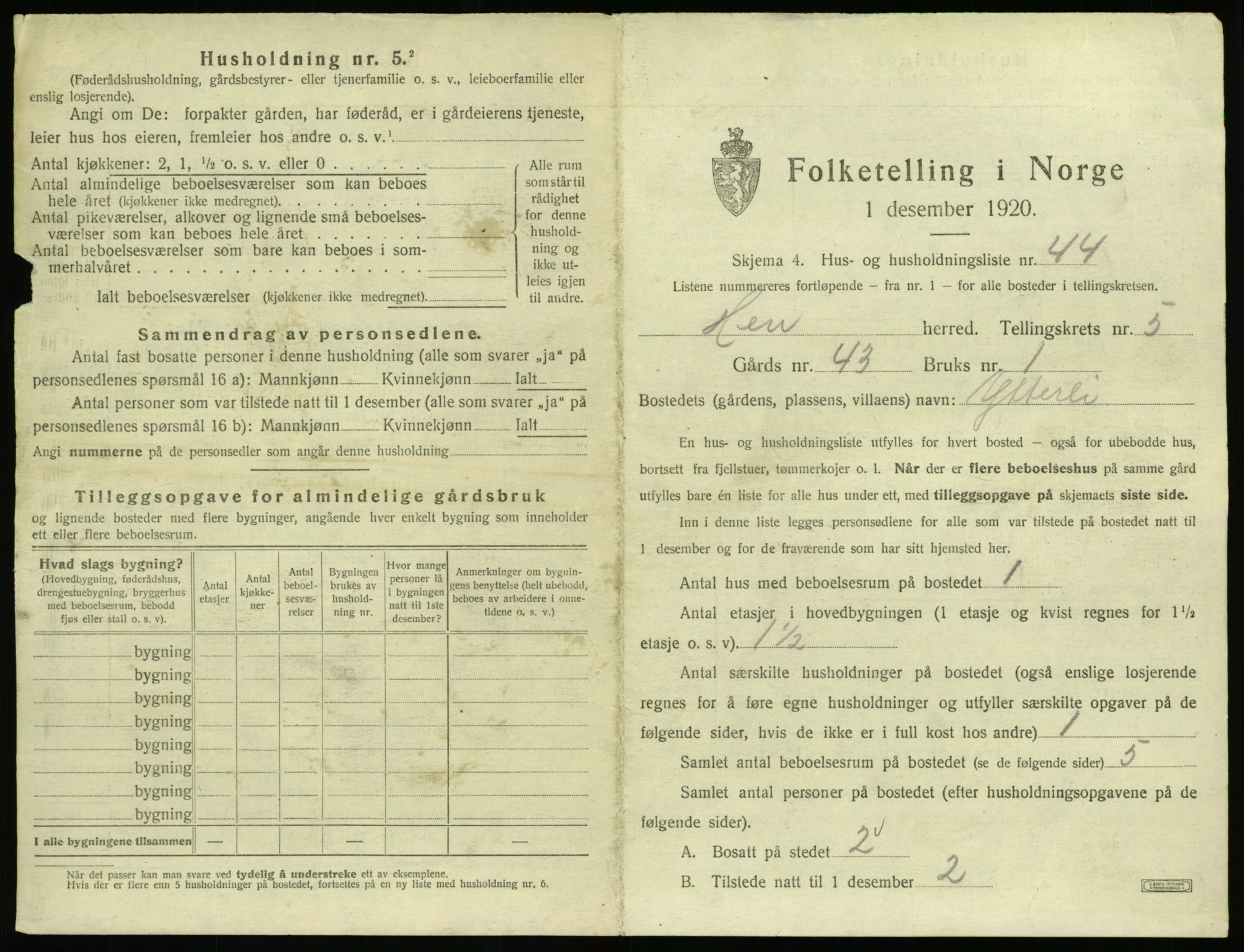 SAT, 1920 census for Hen, 1920, p. 464