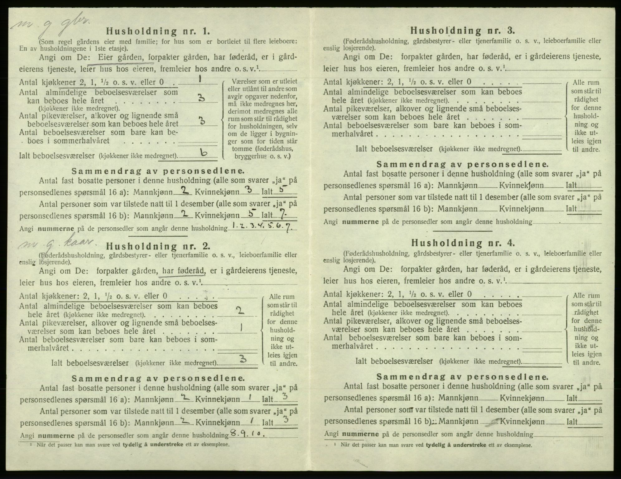 SAB, 1920 census for Os, 1920, p. 703