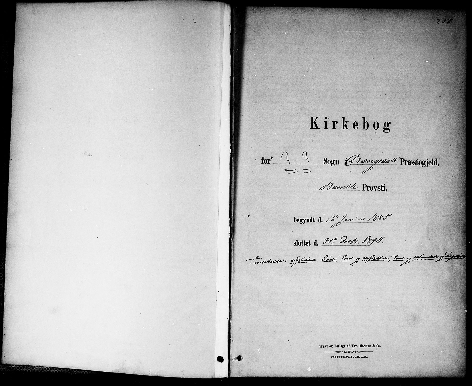 Drangedal kirkebøker, SAKO/A-258/F/Fa/L0011: Parish register (official) no. 11 /2, 1885-1894