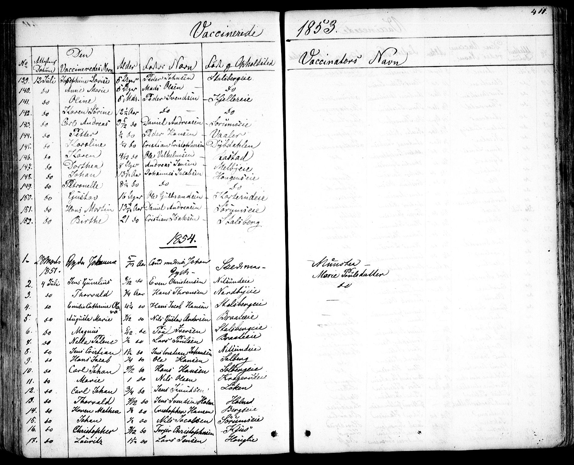 Skedsmo prestekontor Kirkebøker, SAO/A-10033a/F/Fa/L0009: Parish register (official) no. I 9, 1830-1853, p. 411