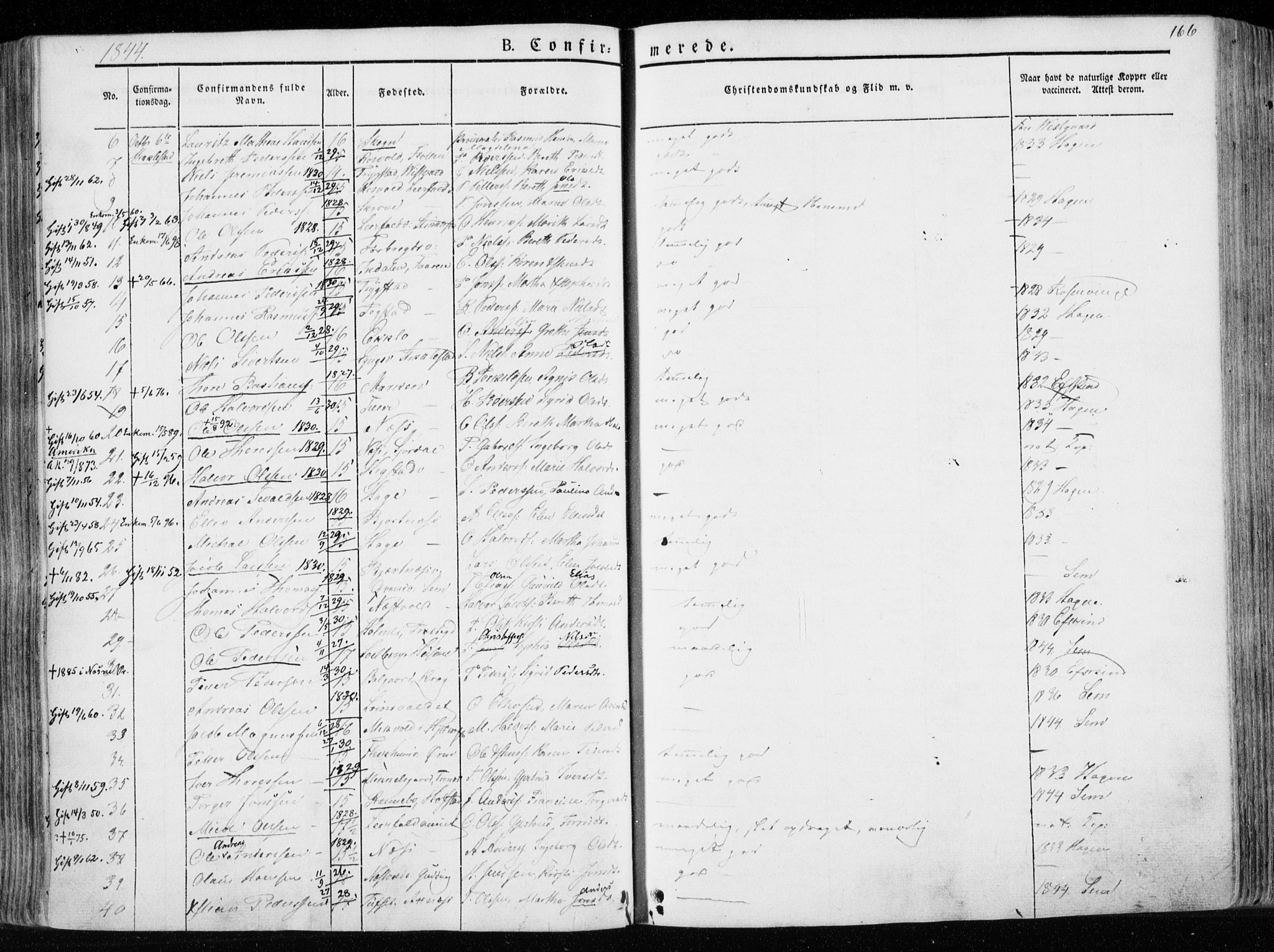 Ministerialprotokoller, klokkerbøker og fødselsregistre - Nord-Trøndelag, AV/SAT-A-1458/723/L0239: Parish register (official) no. 723A08, 1841-1851, p. 166