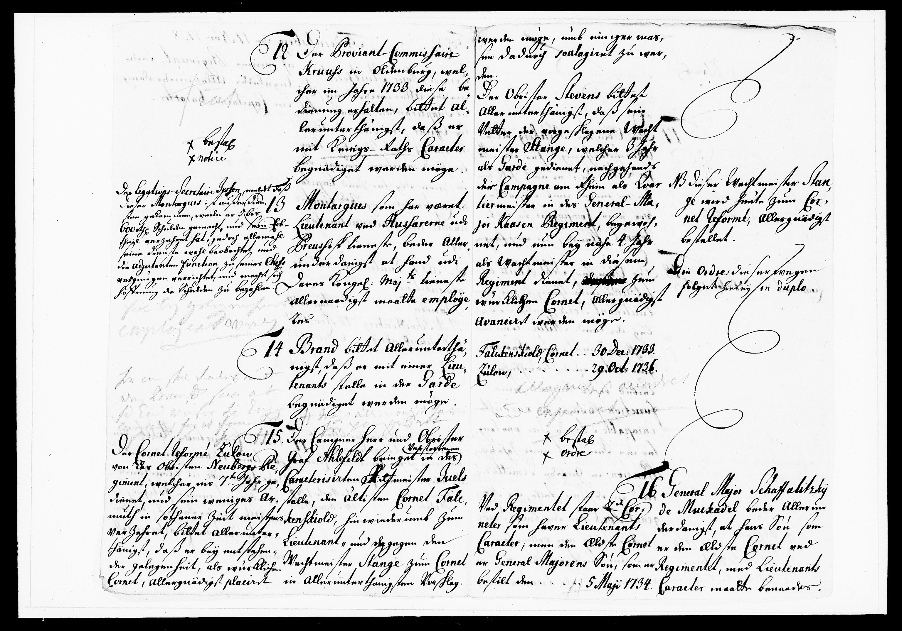 Krigskollegiet, Krigskancelliet, DRA/A-0006/-/1143-1150: Refererede sager, 1738, p. 492