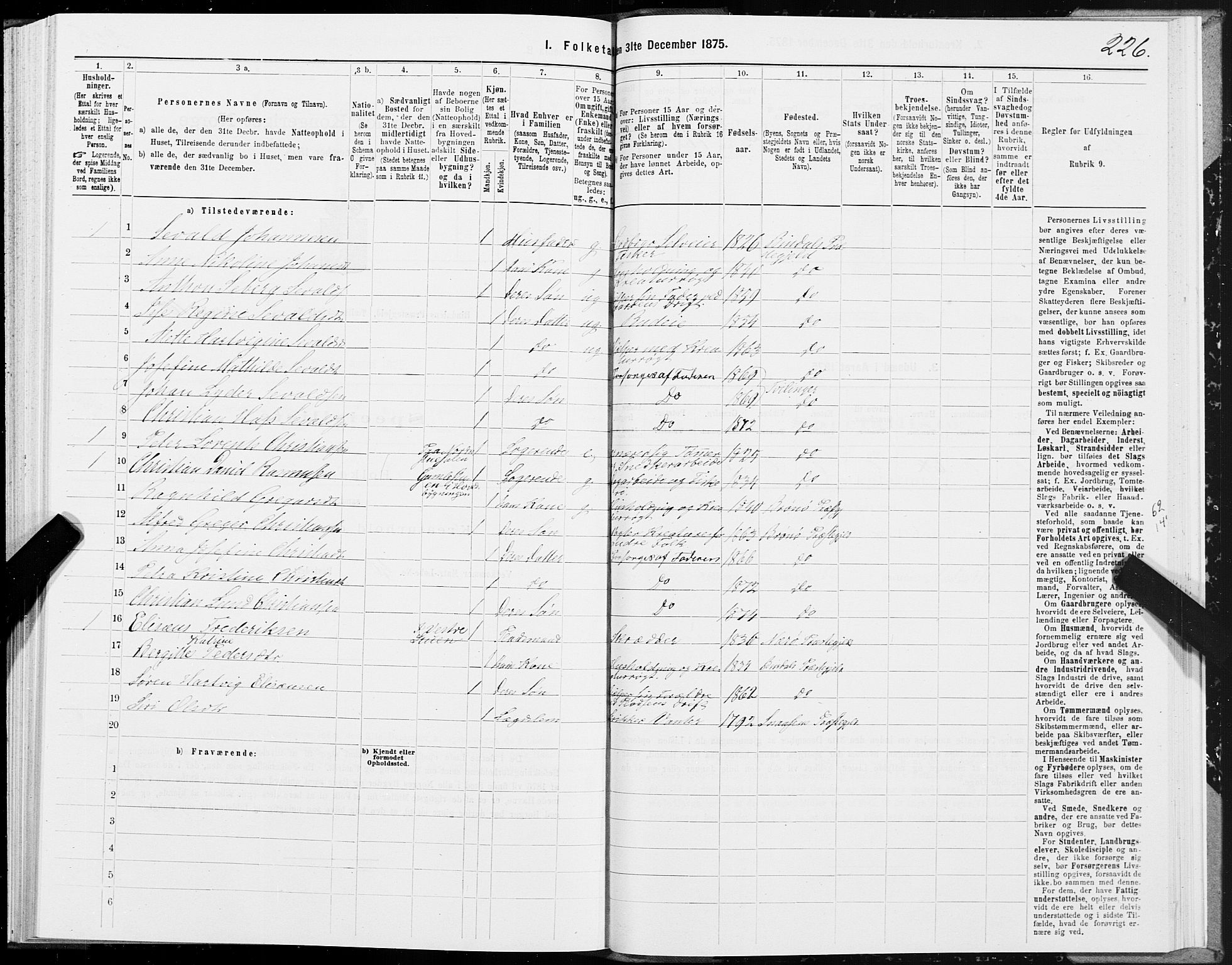 SAT, 1875 census for 1811P Bindal, 1875, p. 1226
