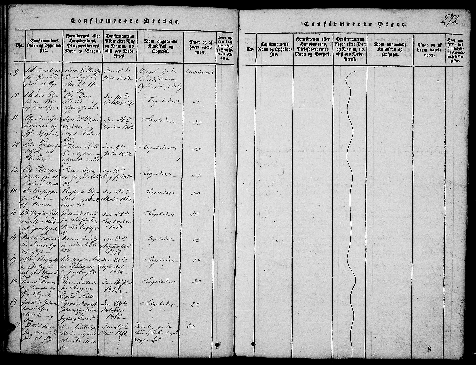 Vang prestekontor, Valdres, SAH/PREST-140/H/Hb/L0002: Parish register (copy) no. 2, 1814-1889, p. 272