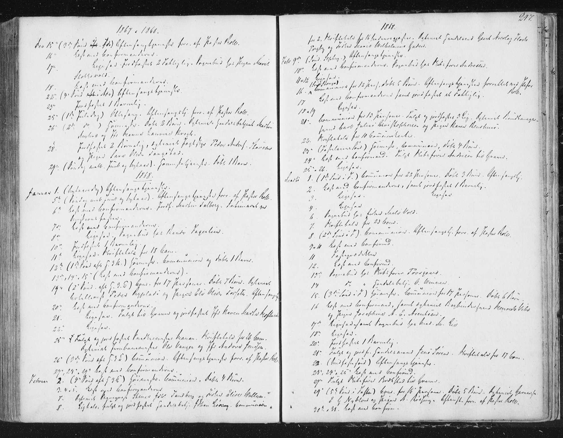Ministerialprotokoller, klokkerbøker og fødselsregistre - Sør-Trøndelag, SAT/A-1456/602/L0127: Curate's parish register no. 602B01, 1821-1875, p. 247