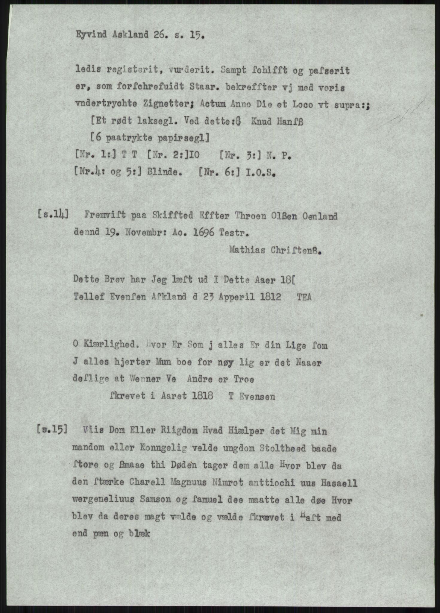 Samlinger til kildeutgivelse, Diplomavskriftsamlingen, AV/RA-EA-4053/H/Ha, p. 300