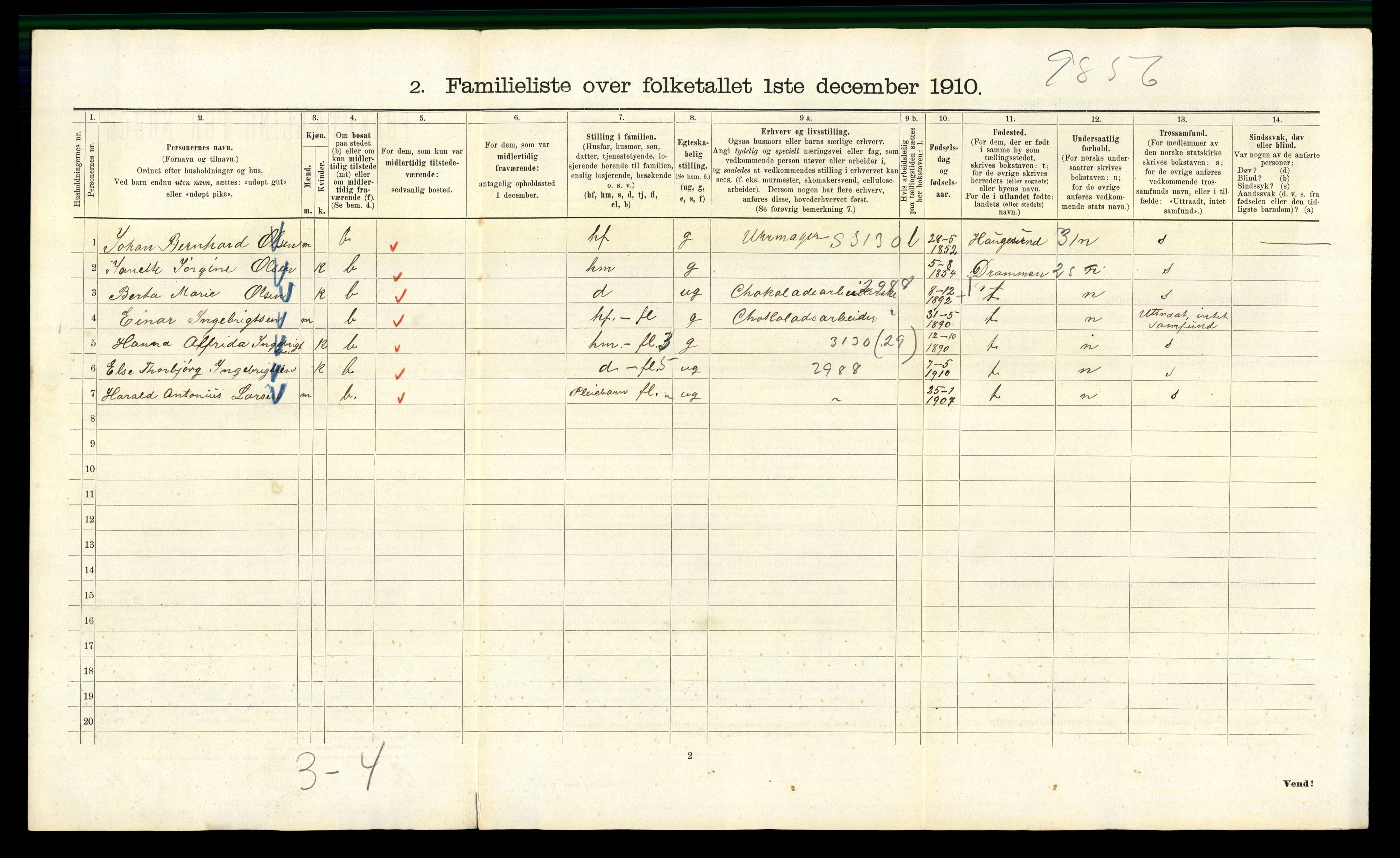 RA, 1910 census for Kristiania, 1910, p. 86182