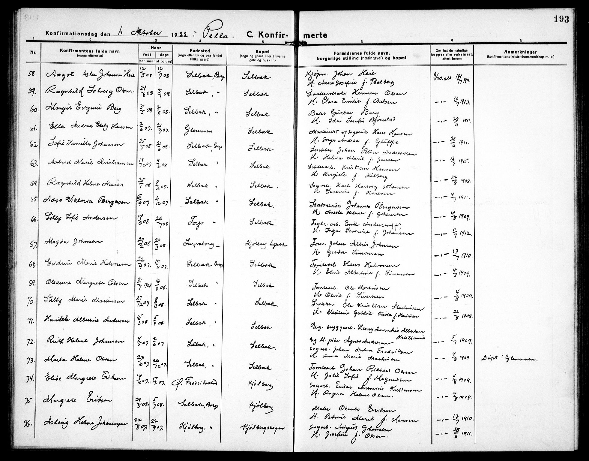 Borge prestekontor Kirkebøker, SAO/A-10903/G/Ga/L0003: Parish register (copy) no. I 3, 1918-1939, p. 193