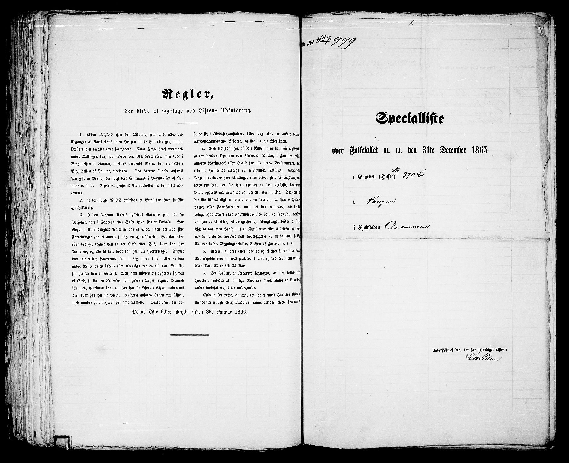 RA, 1865 census for Strømsø in Drammen, 1865, p. 819