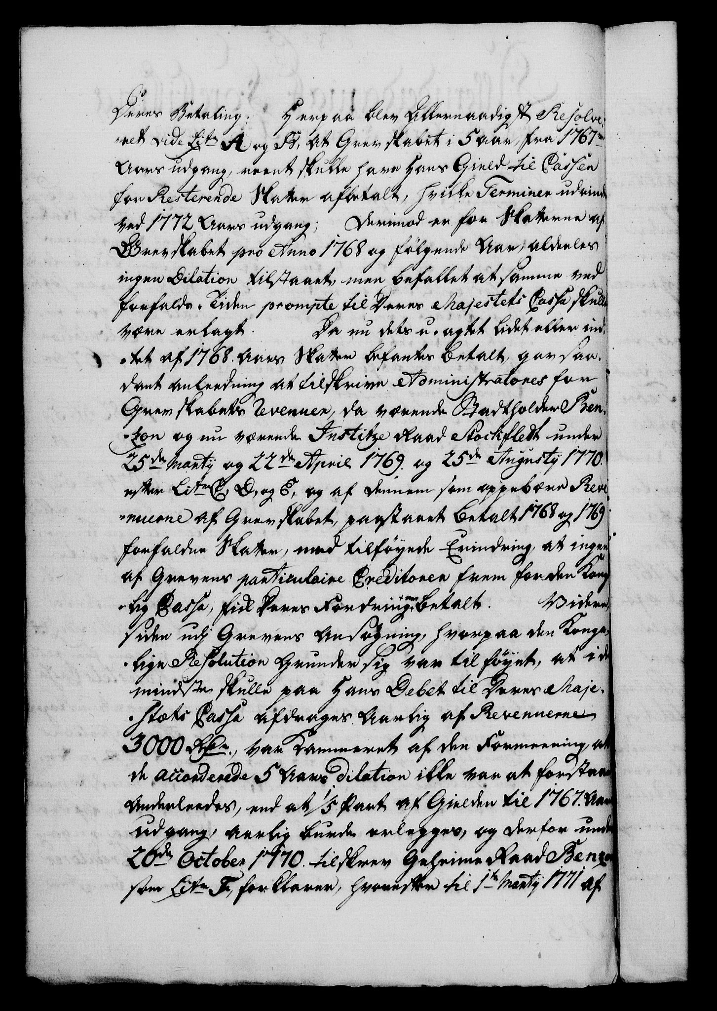 Rentekammeret, Kammerkanselliet, AV/RA-EA-3111/G/Gf/Gfa/L0054: Norsk relasjons- og resolusjonsprotokoll (merket RK 52.54), 1771-1772, p. 61