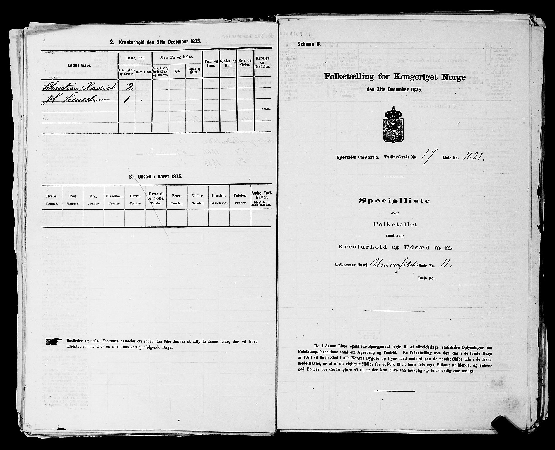 RA, 1875 census for 0301 Kristiania, 1875, p. 3220