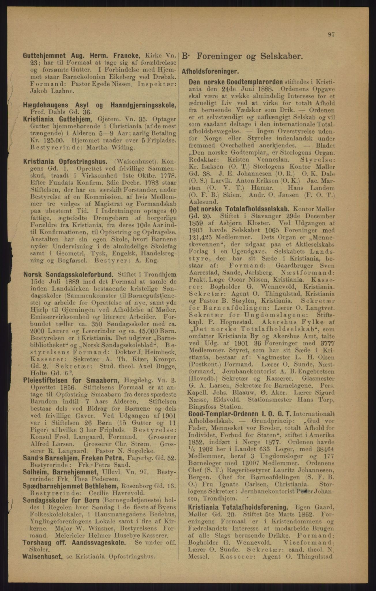 Kristiania/Oslo adressebok, PUBL/-, 1905, p. 97