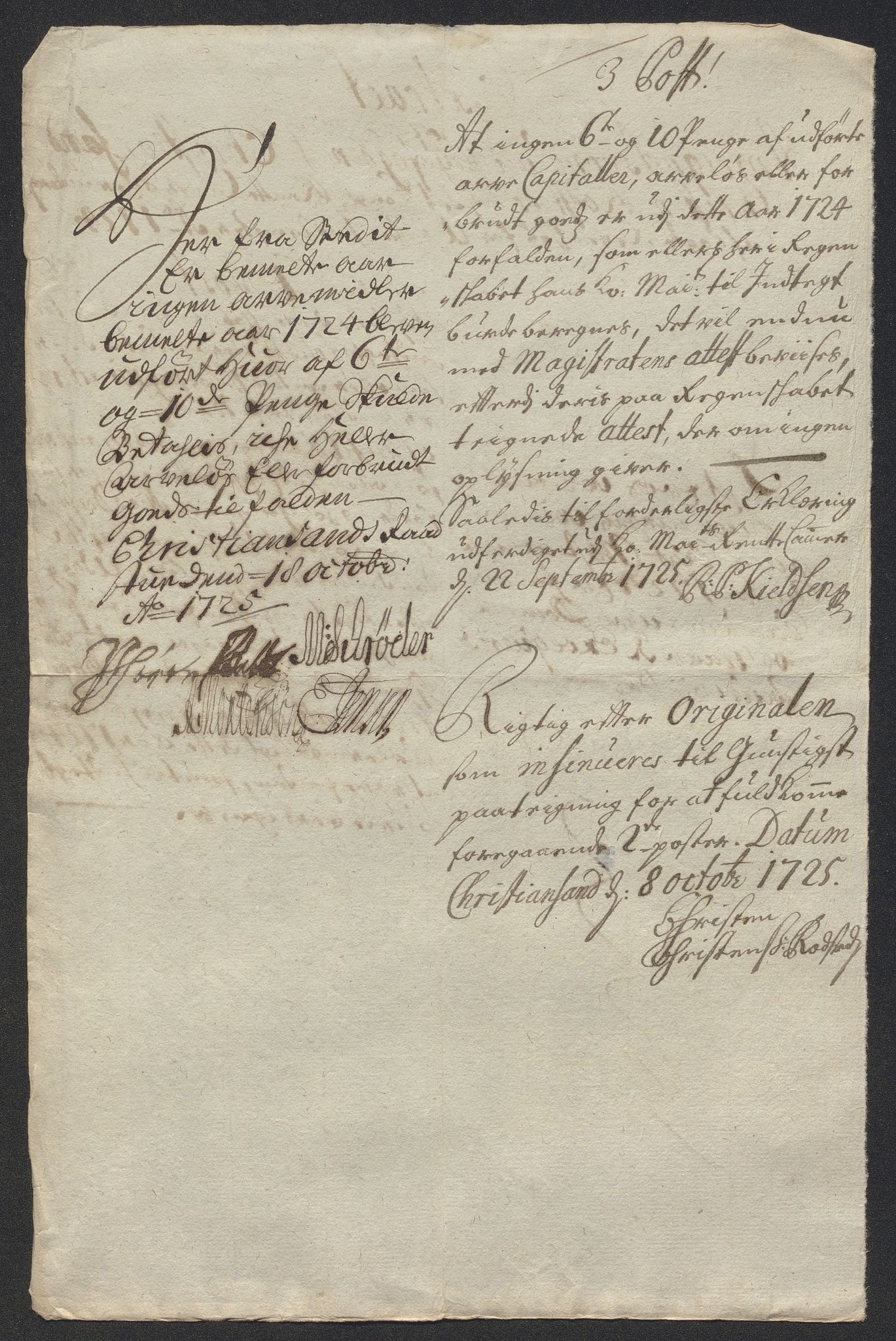 Rentekammeret inntil 1814, Reviderte regnskaper, Byregnskaper, AV/RA-EA-4066/R/Rm/L0286: [M19] Sikt og sakefall, 1719-1727, p. 360