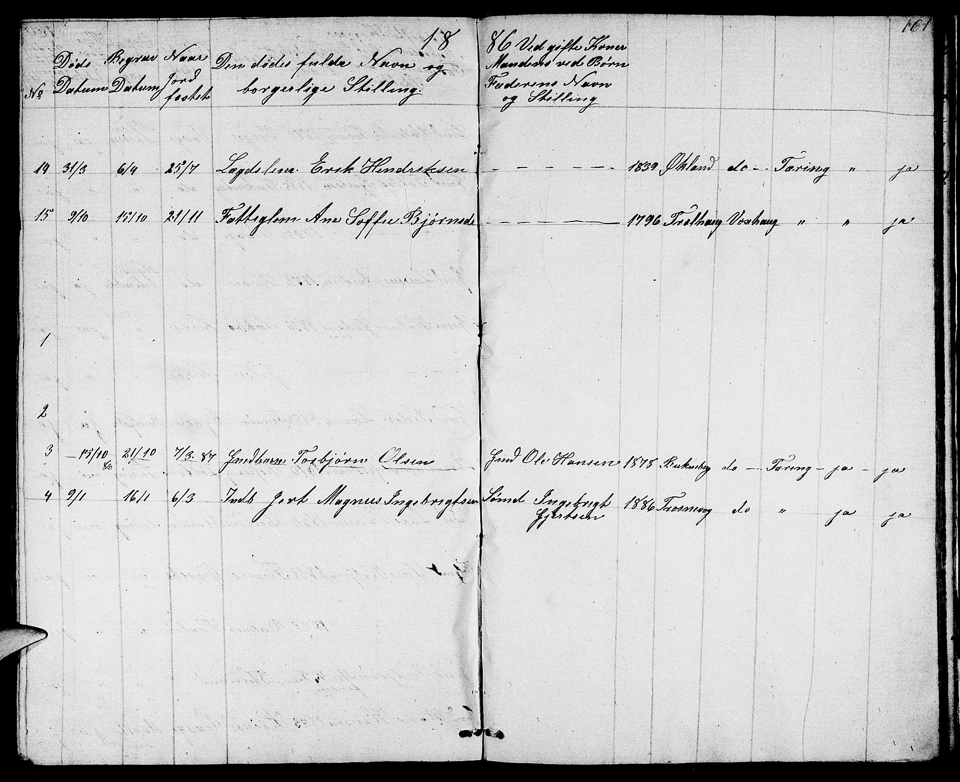 Tysvær sokneprestkontor, AV/SAST-A -101864/H/Ha/Hab/L0001: Parish register (copy) no. B 1, 1851-1887, p. 161