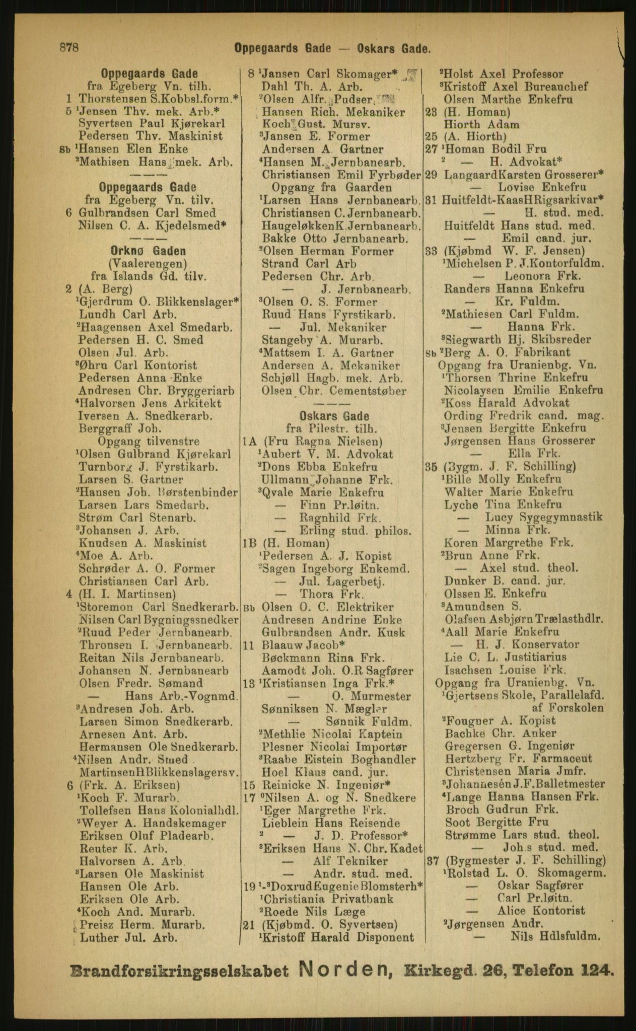 Kristiania/Oslo adressebok, PUBL/-, 1899, p. 878