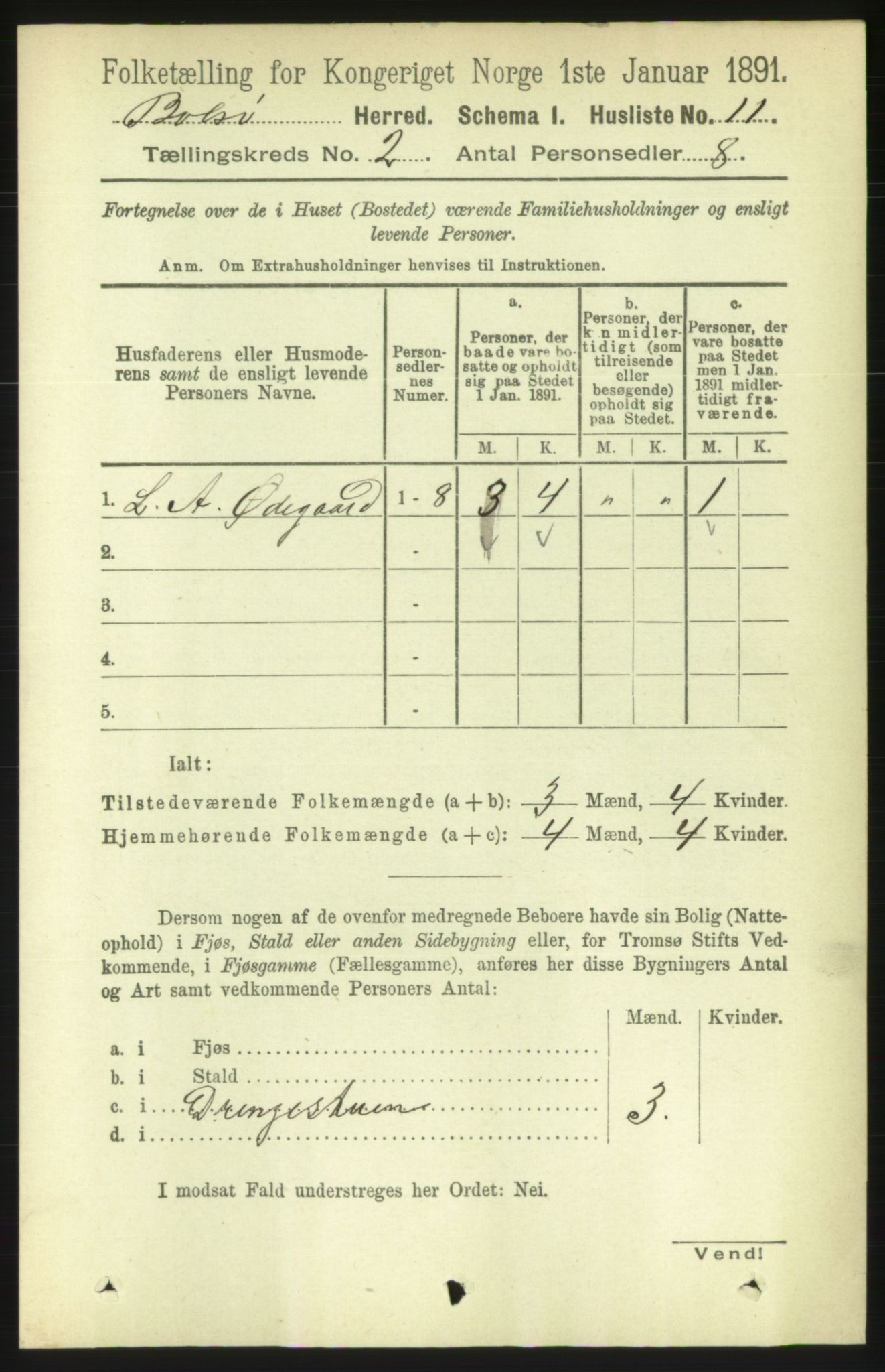 RA, 1891 census for 1544 Bolsøy, 1891, p. 857