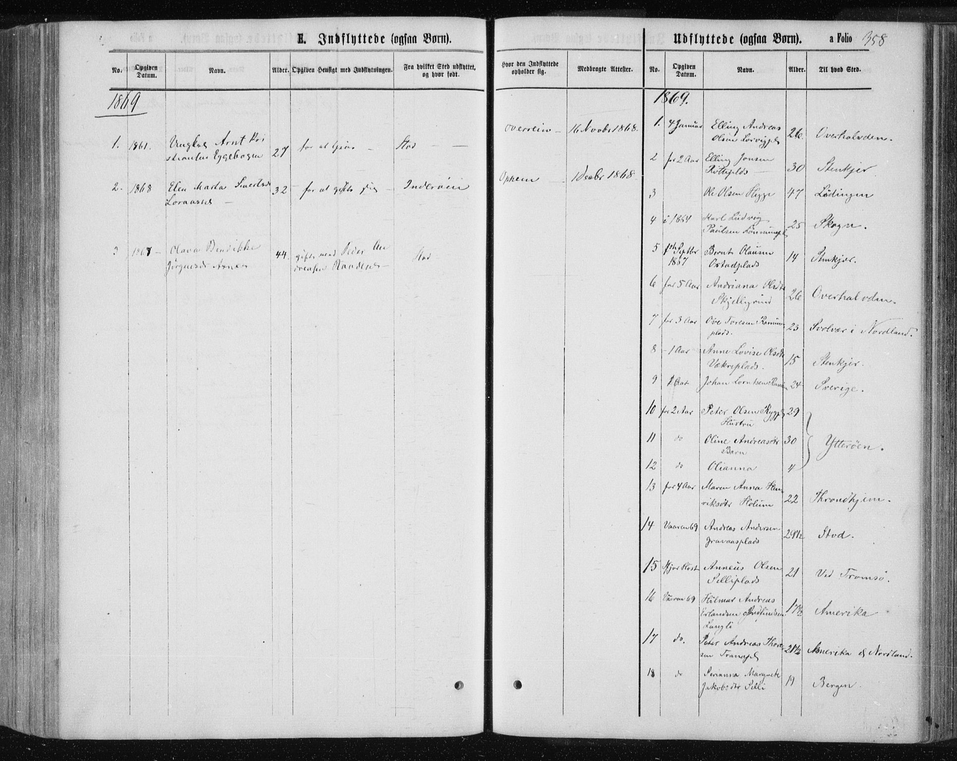 Ministerialprotokoller, klokkerbøker og fødselsregistre - Nord-Trøndelag, SAT/A-1458/735/L0345: Parish register (official) no. 735A08 /1, 1863-1872, p. 358