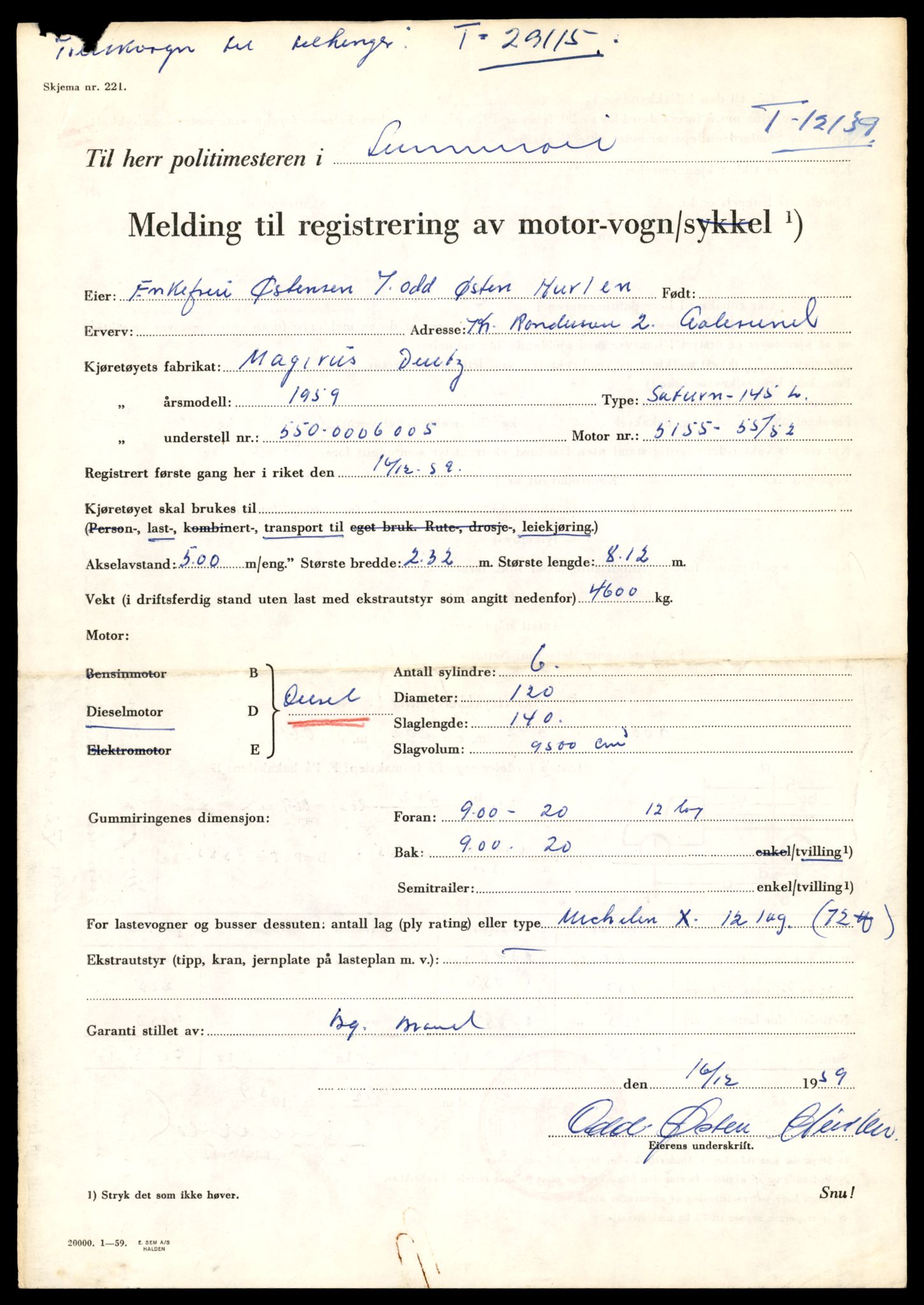 Møre og Romsdal vegkontor - Ålesund trafikkstasjon, AV/SAT-A-4099/F/Fe/L0032: Registreringskort for kjøretøy T 11997 - T 12149, 1927-1998, p. 3523