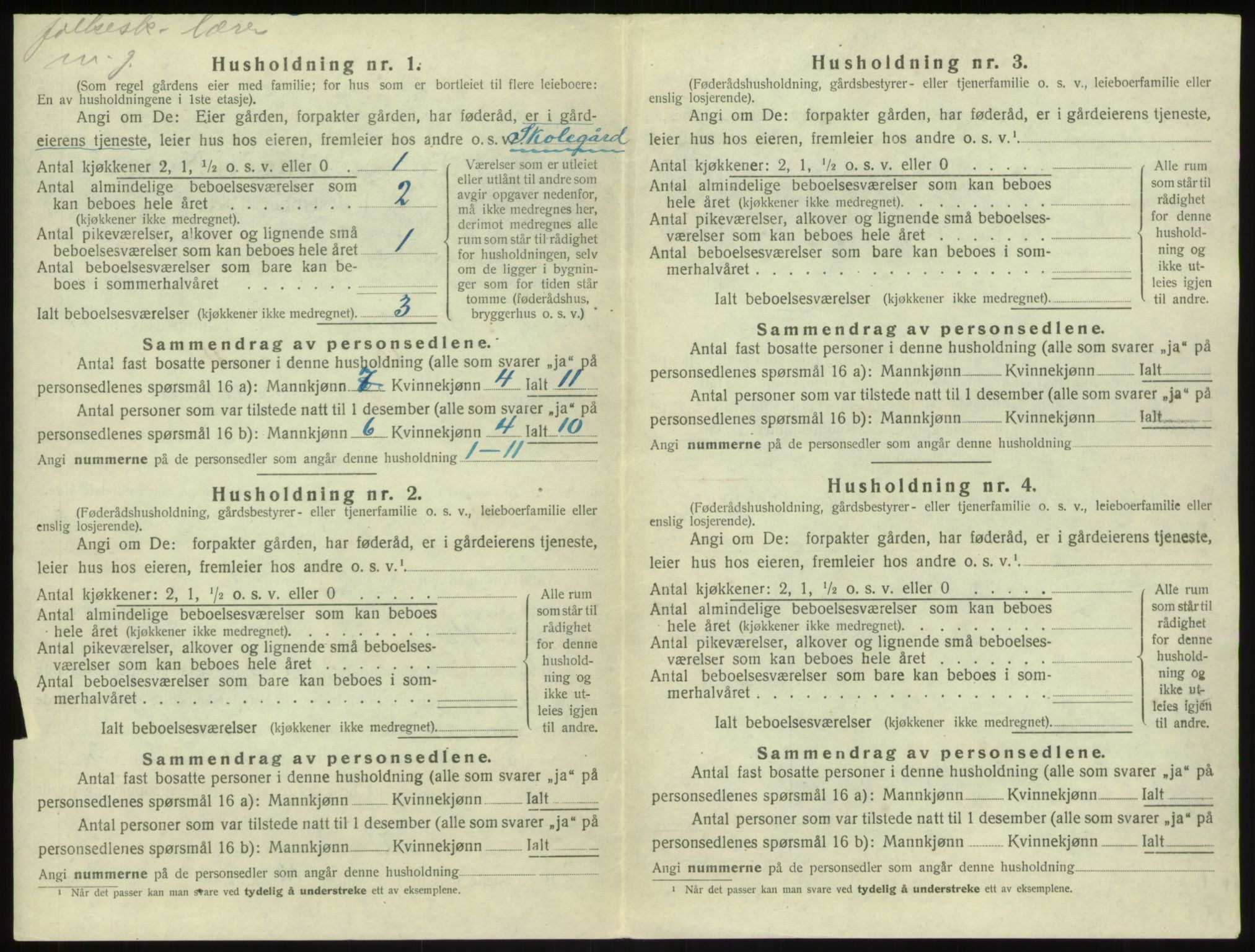 SAB, 1920 census for Sogndal, 1920, p. 940