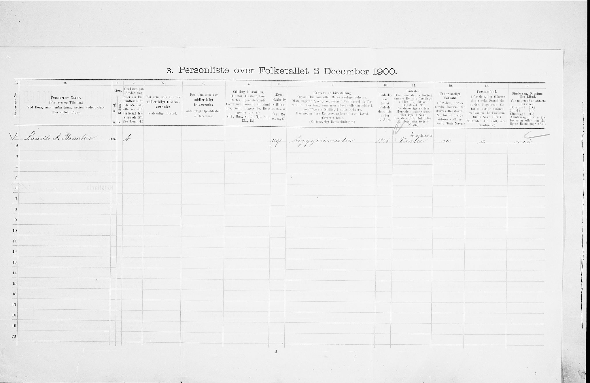 SAO, 1900 census for Kristiania, 1900, p. 104146