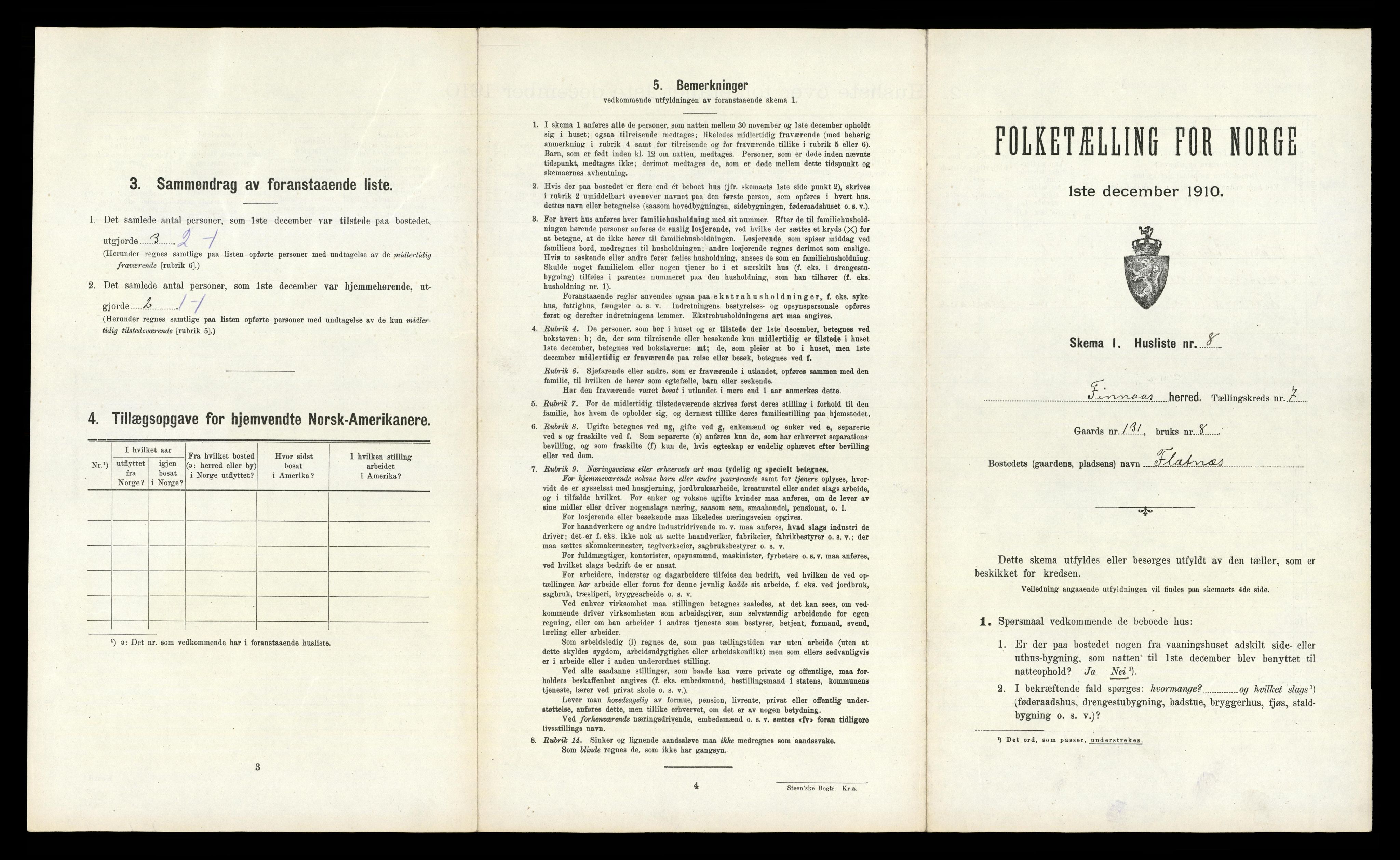 RA, 1910 census for Finnås, 1910, p. 784