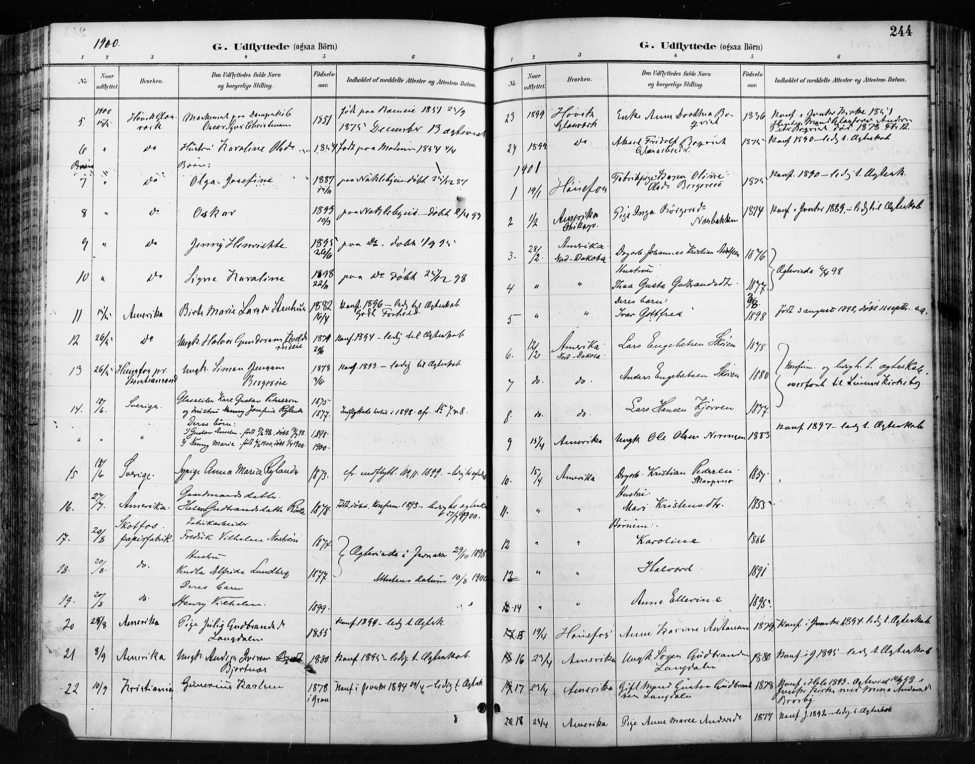 Jevnaker prestekontor, SAH/PREST-116/H/Ha/Haa/L0009: Parish register (official) no. 9, 1891-1901, p. 244
