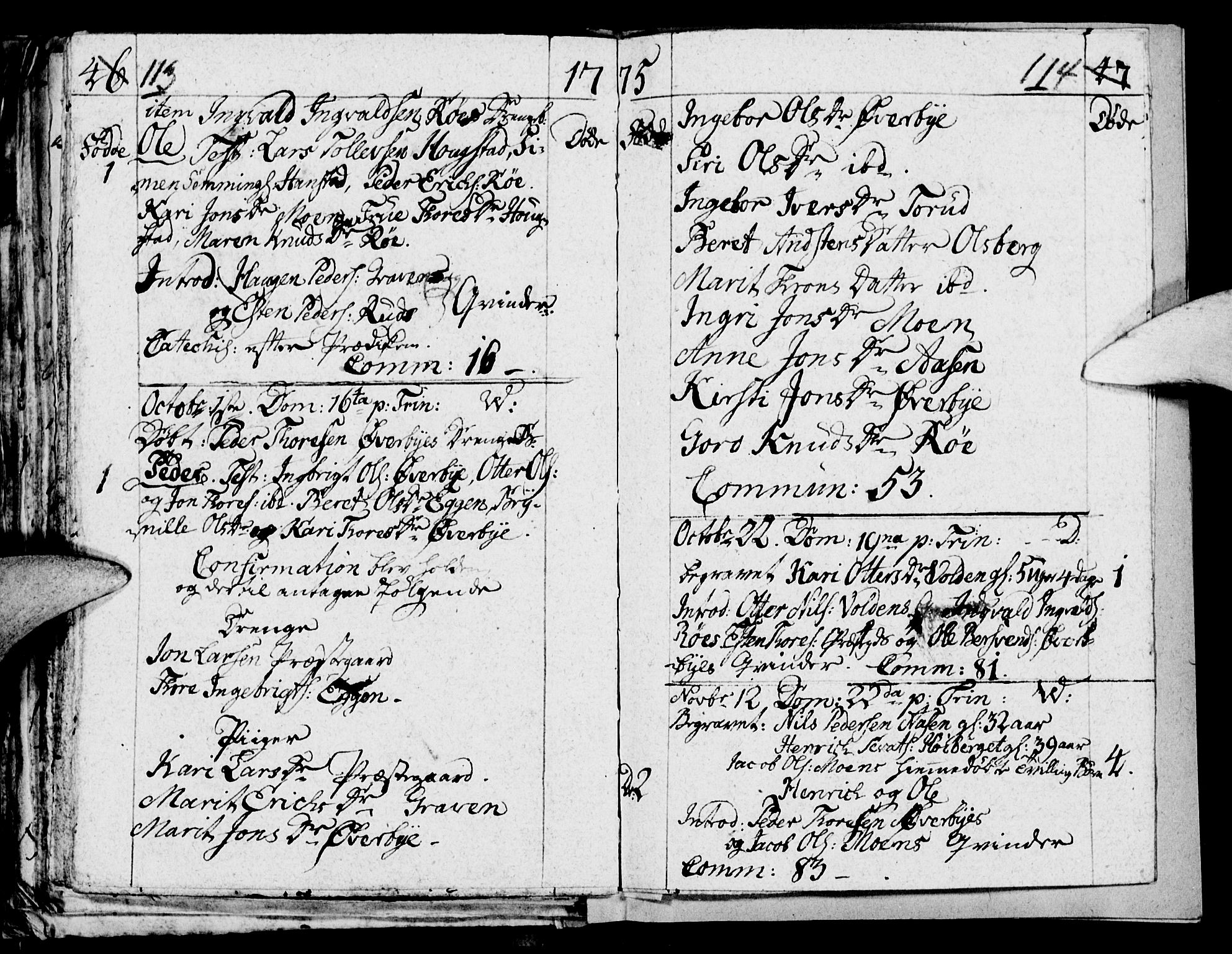 Tynset prestekontor, SAH/PREST-058/H/Ha/Haa/L0005: Parish register (official) no. 5, 1761-1776, p. 113-114