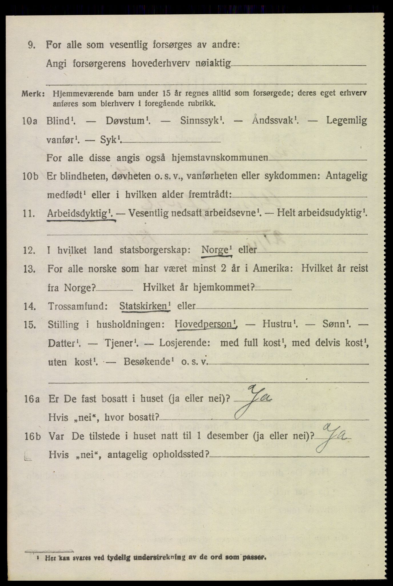SAH, 1920 census for Trysil, 1920, p. 4652