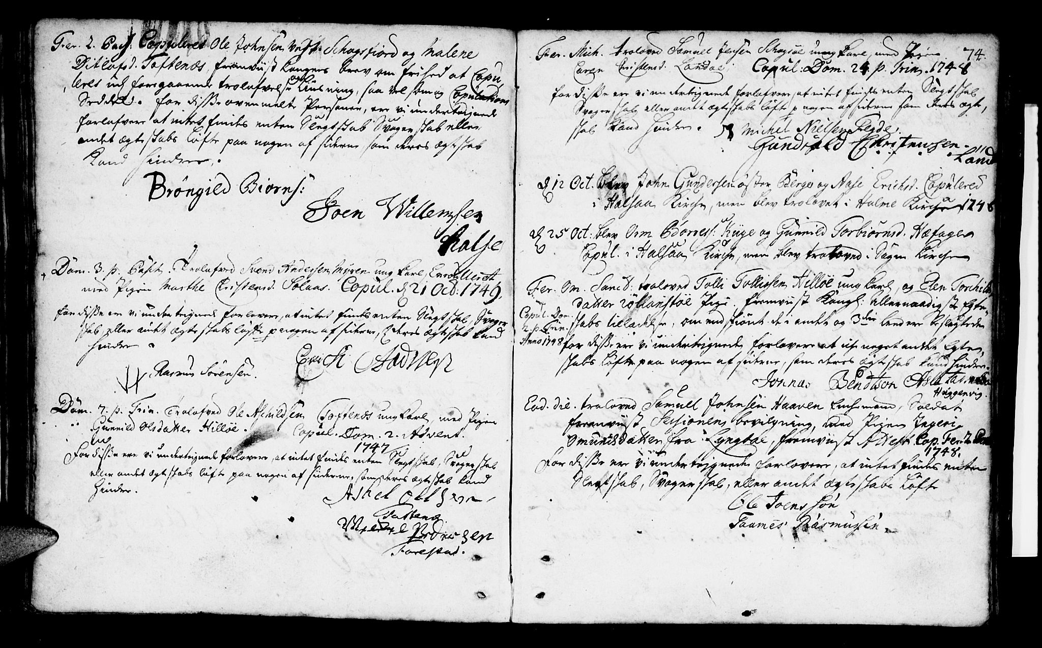 Mandal sokneprestkontor, AV/SAK-1111-0030/F/Fa/Faa/L0002: Parish register (official) no. A 2, 1720-1754, p. 74