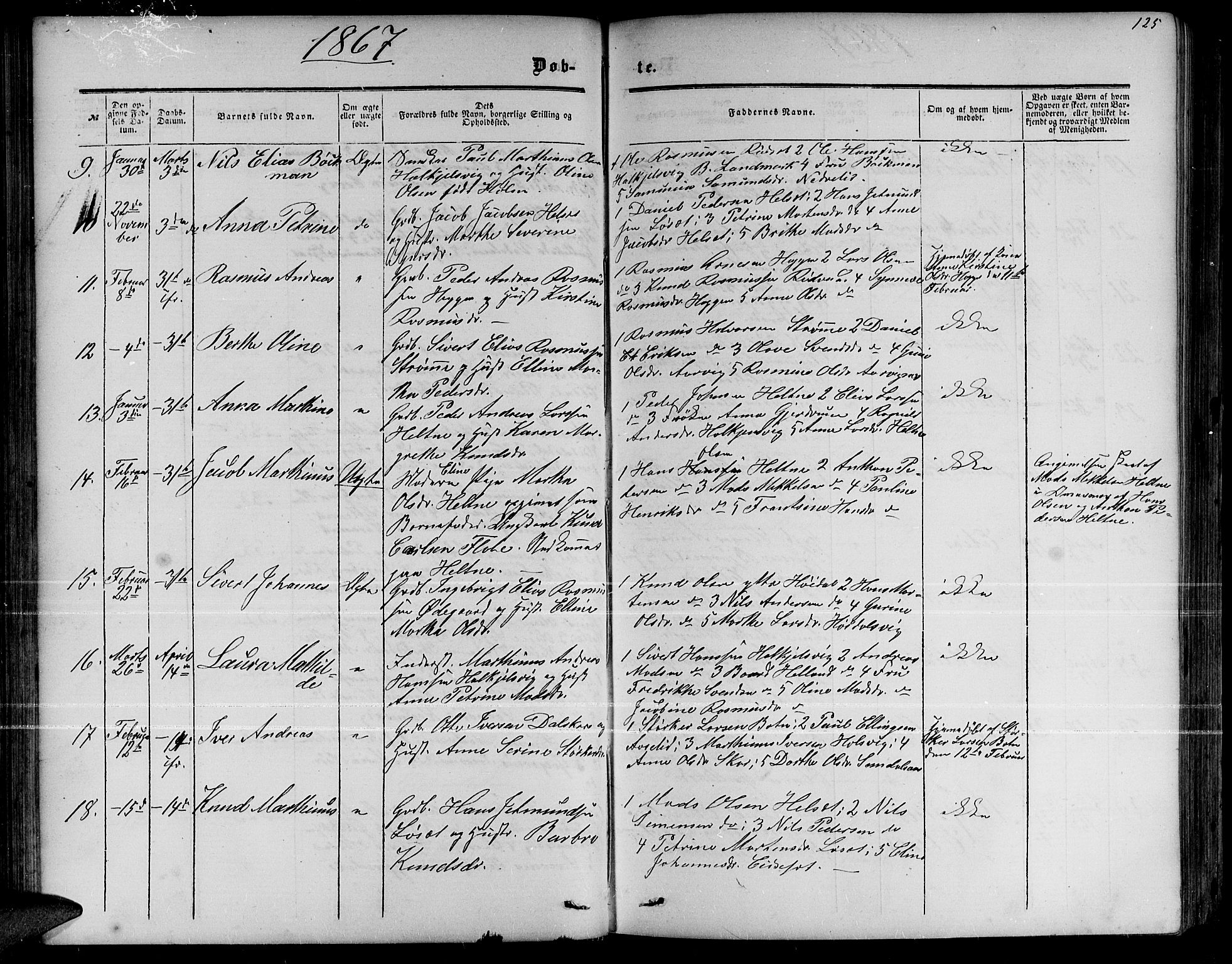 Ministerialprotokoller, klokkerbøker og fødselsregistre - Møre og Romsdal, AV/SAT-A-1454/511/L0157: Parish register (copy) no. 511C03, 1864-1884, p. 125