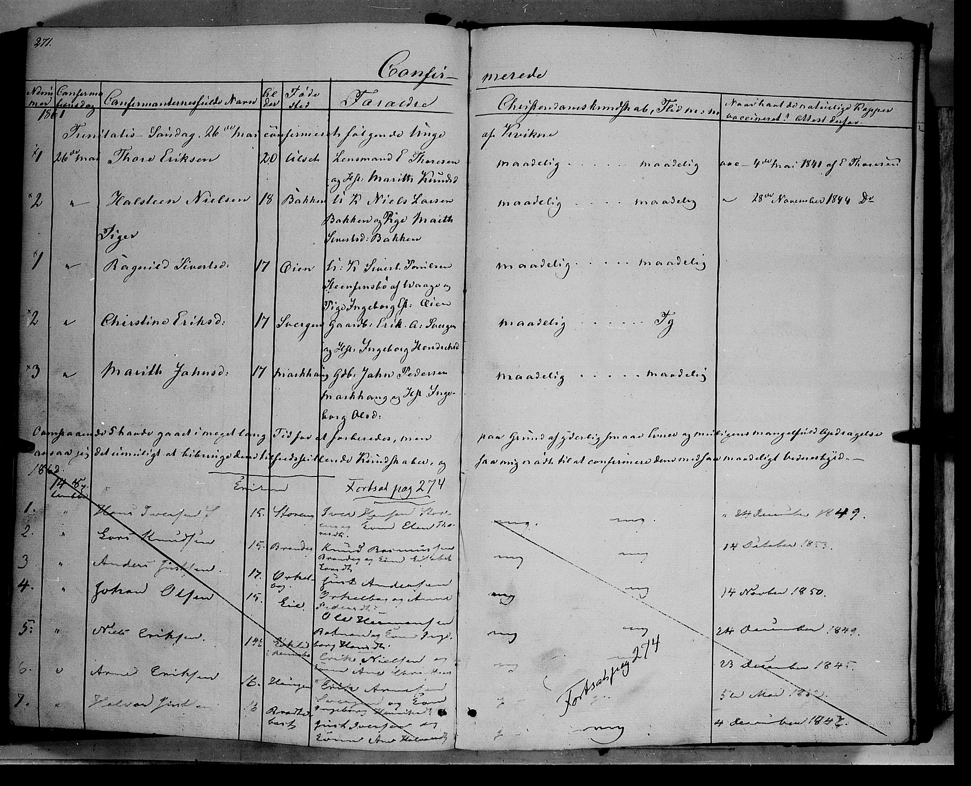 Kvikne prestekontor, AV/SAH-PREST-064/H/Ha/Haa/L0005: Parish register (official) no. 5, 1841-1862, p. 271