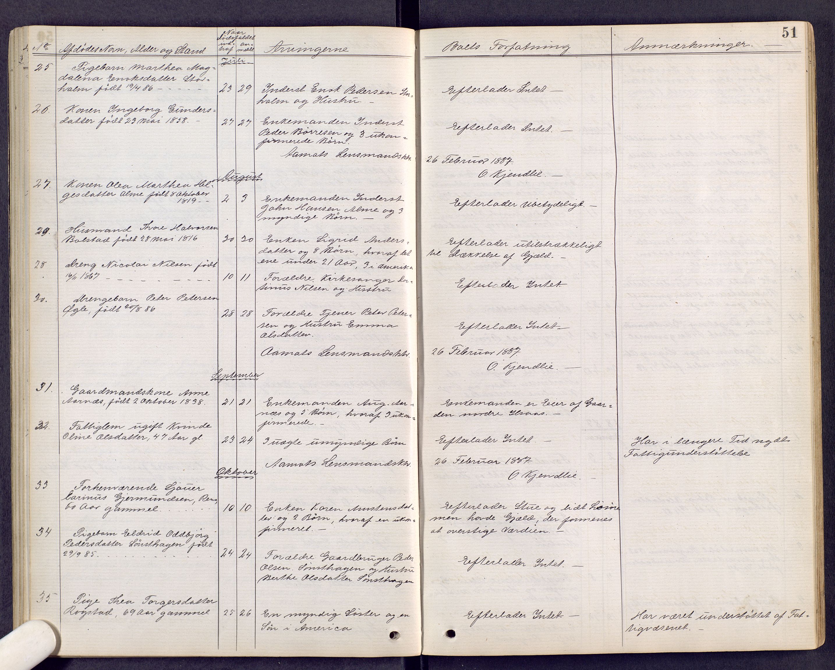 Sør-Østerdal sorenskriveri, SAH/TING-018/J/Jg/L0011: Dødsfallsjournal, 1872-1903, p. 51