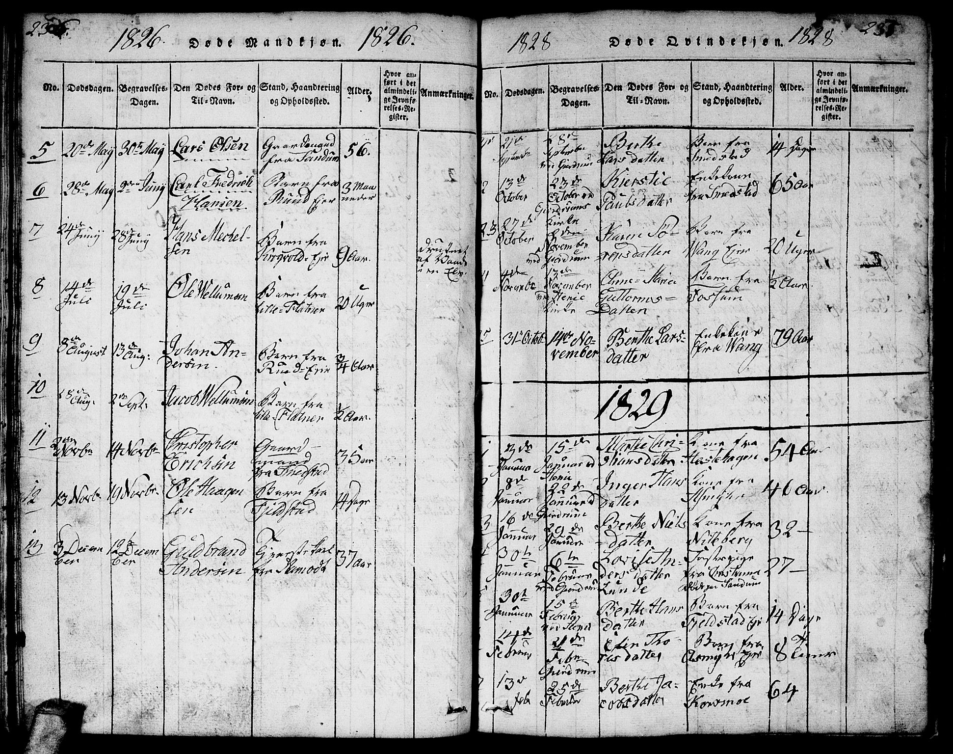 Gjerdrum prestekontor Kirkebøker, SAO/A-10412b/F/Fa/L0004: Parish register (official) no. I 4, 1816-1836, p. 236-237