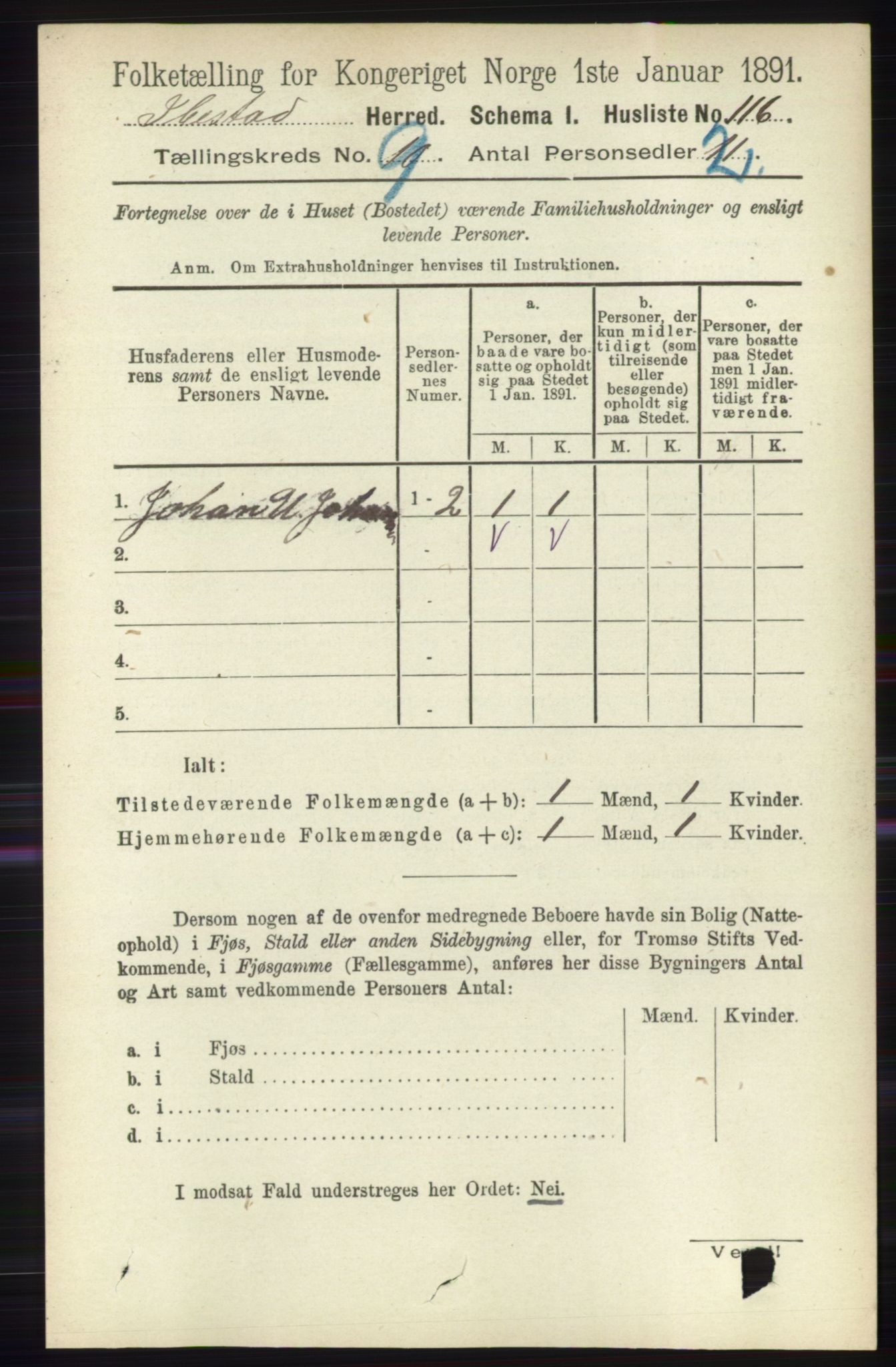 RA, 1891 census for 1917 Ibestad, 1891, p. 5967