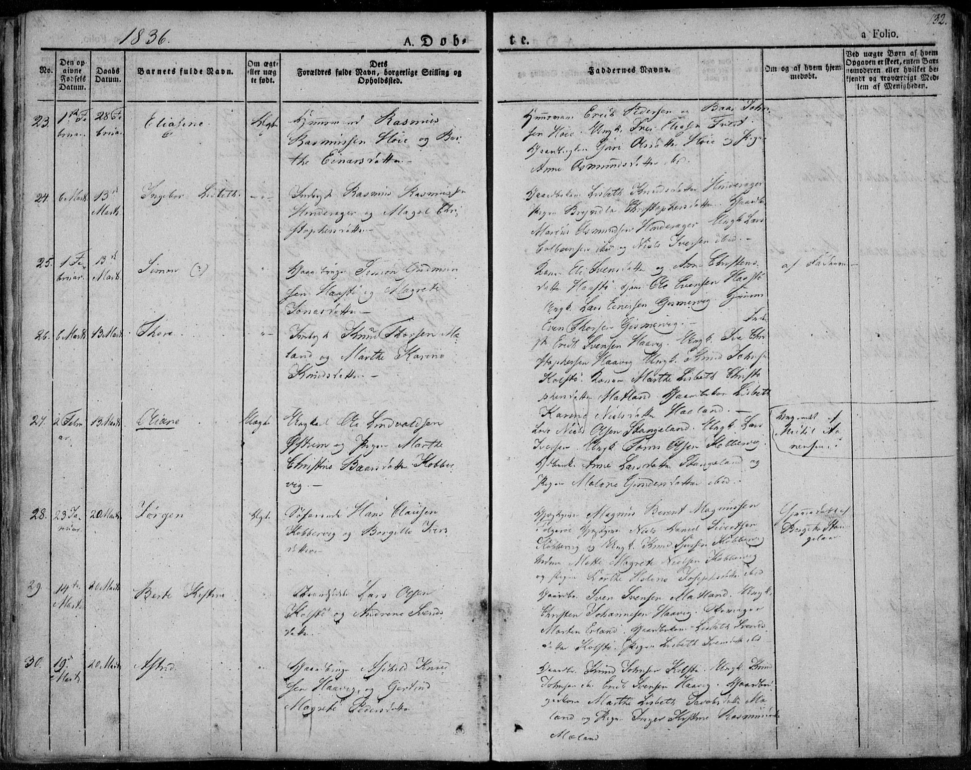 Avaldsnes sokneprestkontor, AV/SAST-A -101851/H/Ha/Haa/L0005: Parish register (official) no. A 5.1, 1825-1841, p. 132