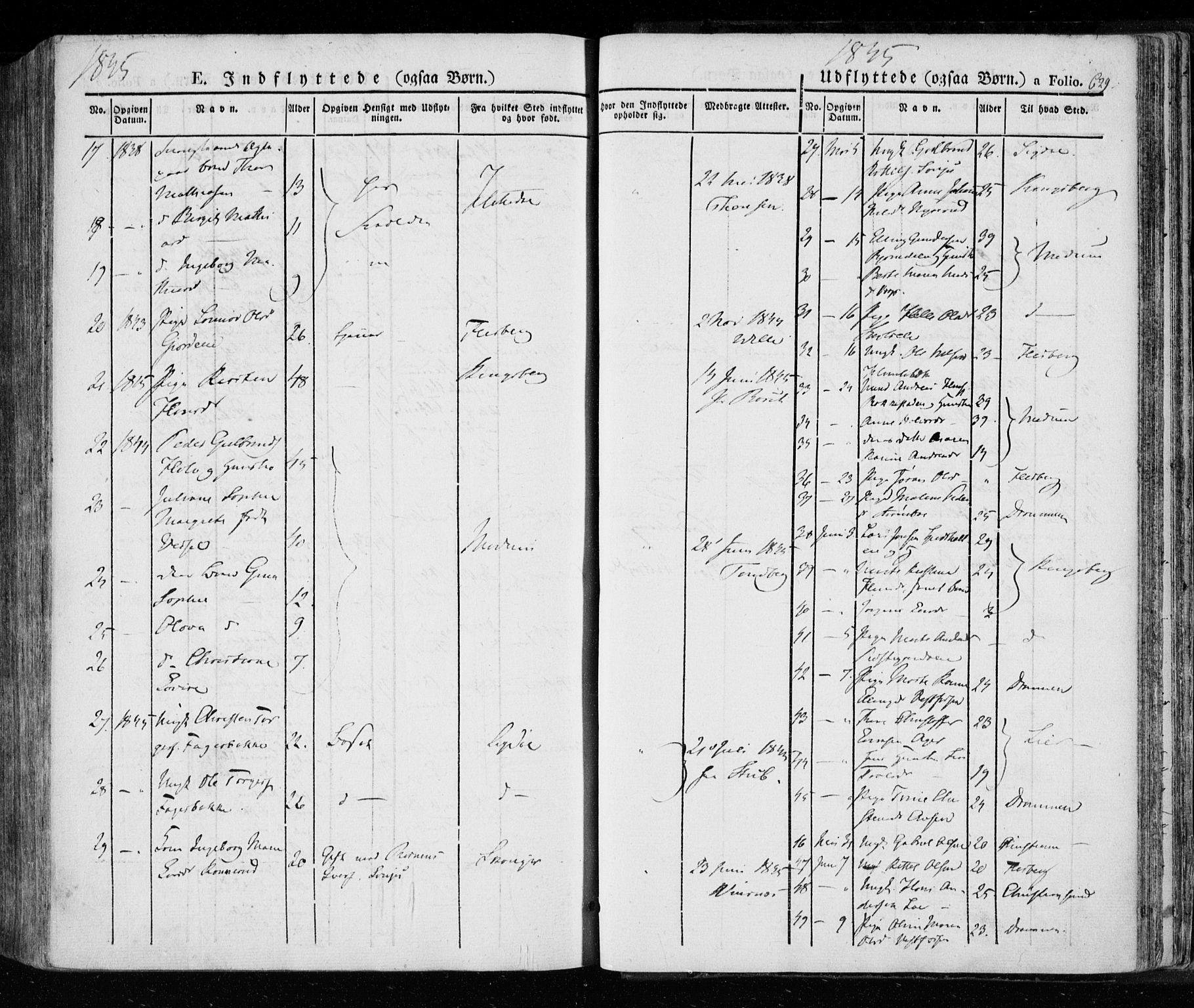 Eiker kirkebøker, AV/SAKO-A-4/F/Fa/L0013a: Parish register (official) no. I 13A, 1832-1845, p. 629