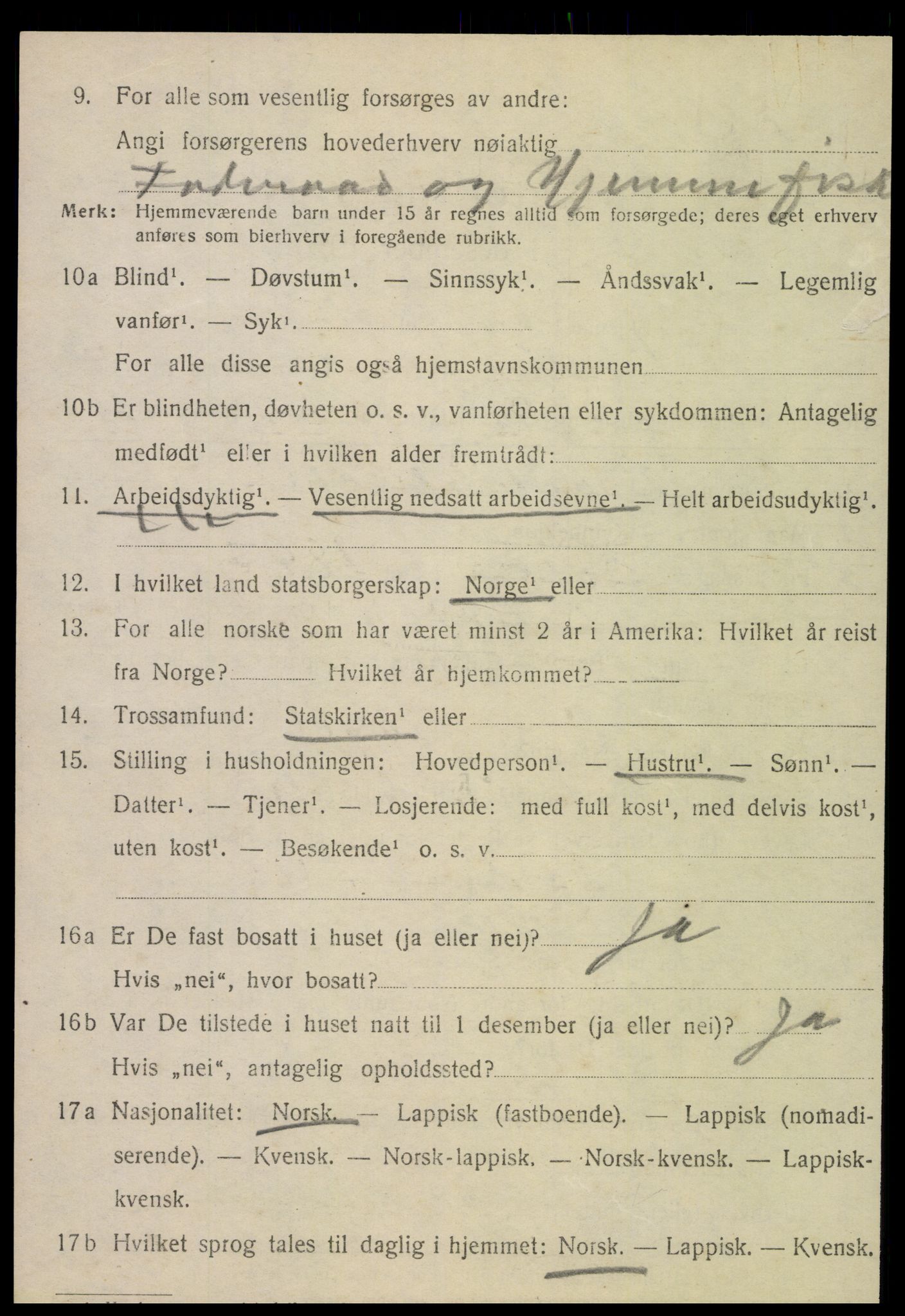 SAT, 1920 census for Meløy, 1920, p. 10048