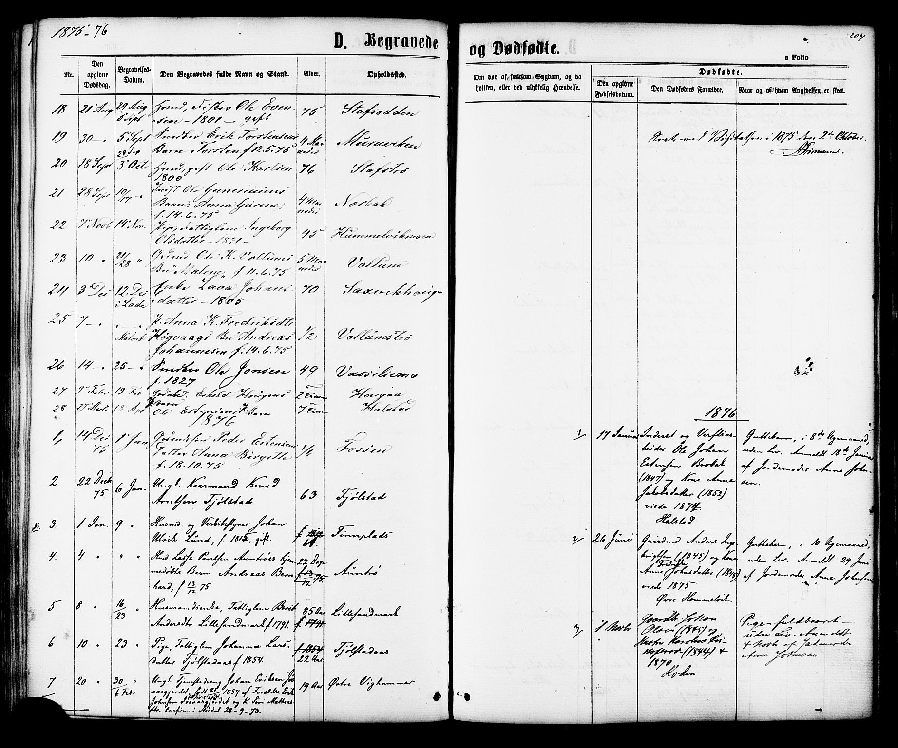 Ministerialprotokoller, klokkerbøker og fødselsregistre - Sør-Trøndelag, SAT/A-1456/616/L0409: Parish register (official) no. 616A06, 1865-1877, p. 204