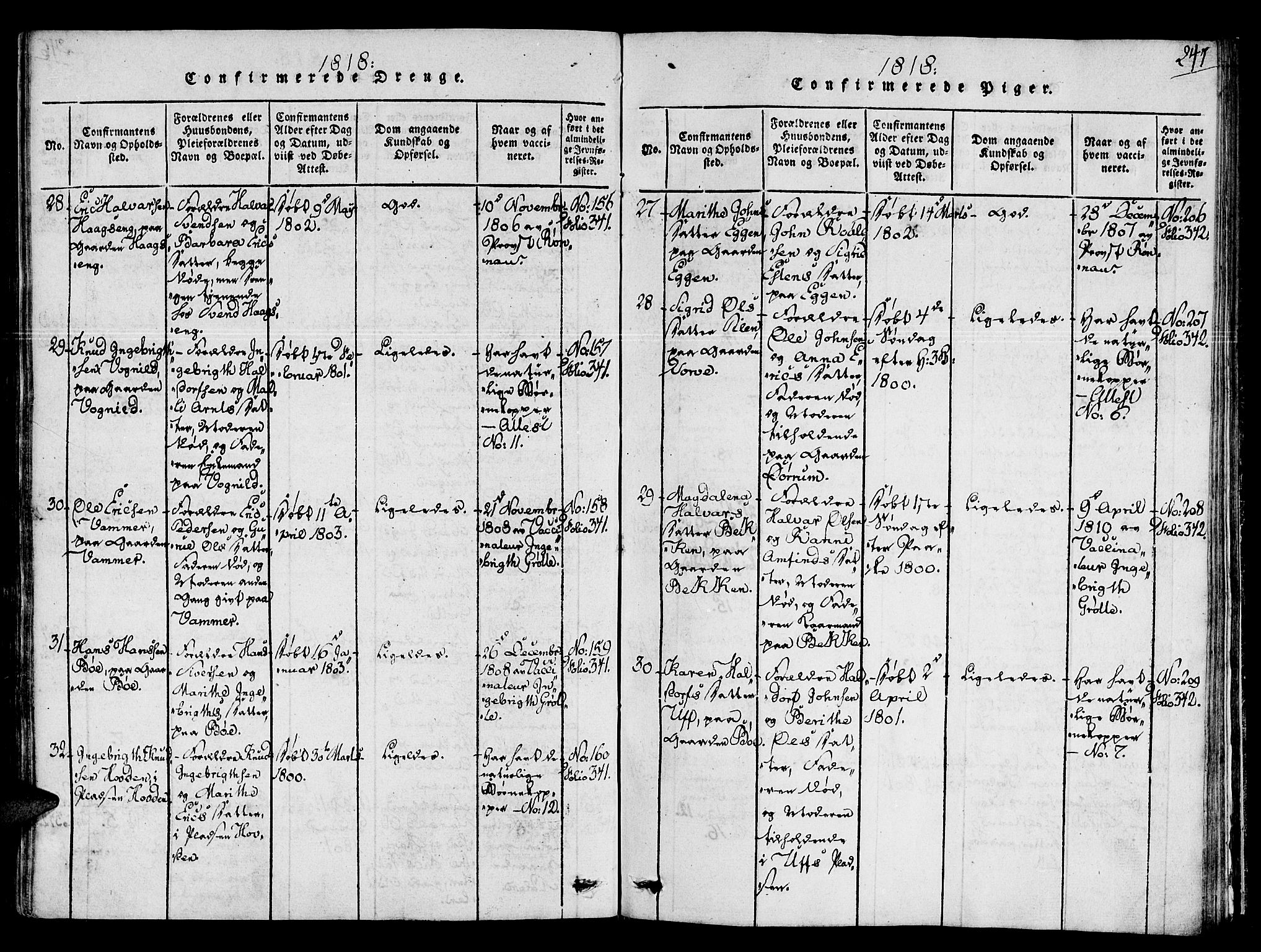 Ministerialprotokoller, klokkerbøker og fødselsregistre - Sør-Trøndelag, AV/SAT-A-1456/678/L0895: Parish register (official) no. 678A05 /1, 1816-1821, p. 247