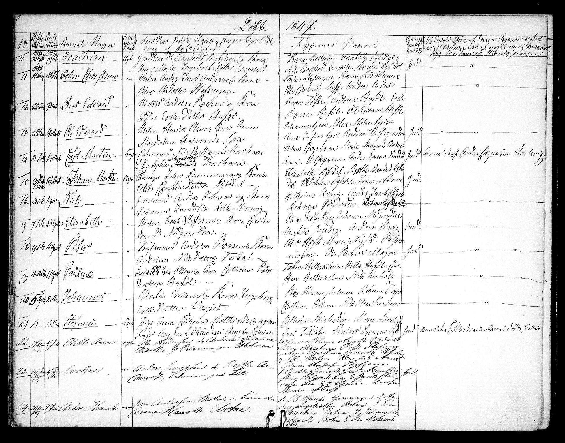 Hvaler prestekontor Kirkebøker, SAO/A-2001/F/Fa/L0006: Parish register (official) no. I 6, 1846-1863, p. 5